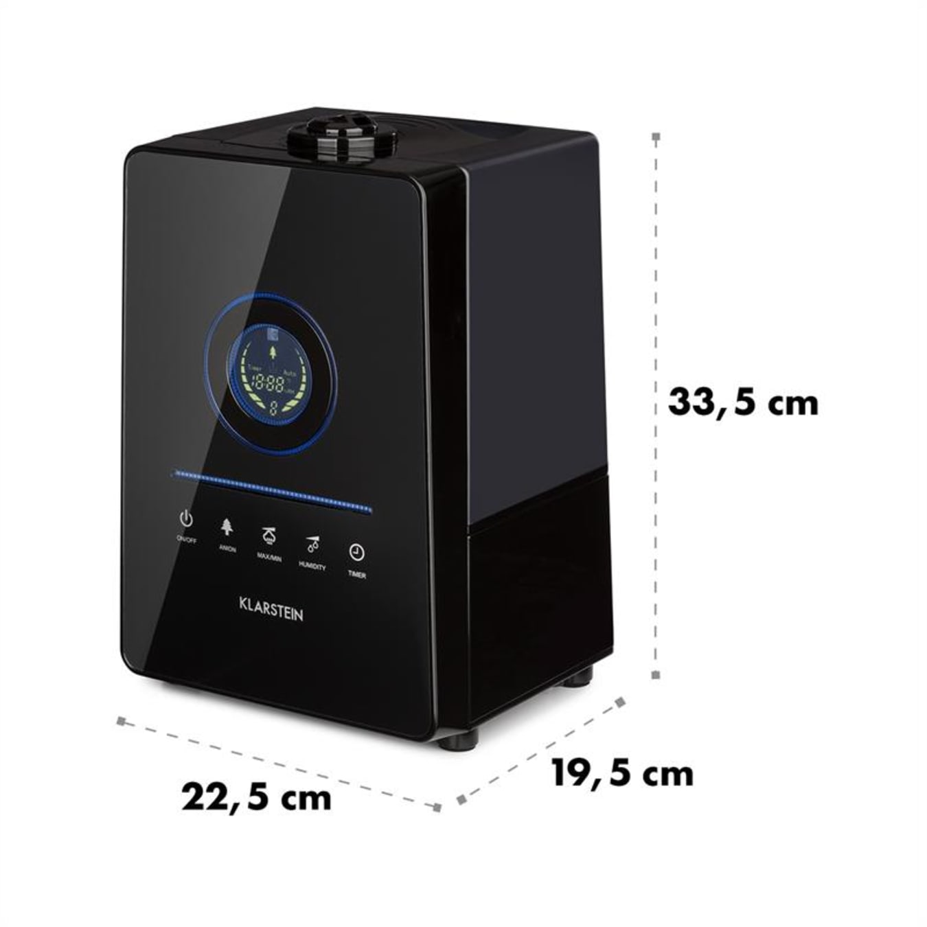 Monaco Purificateur d'air Humidificateur d'air ultrason 6L LED -noir Noir