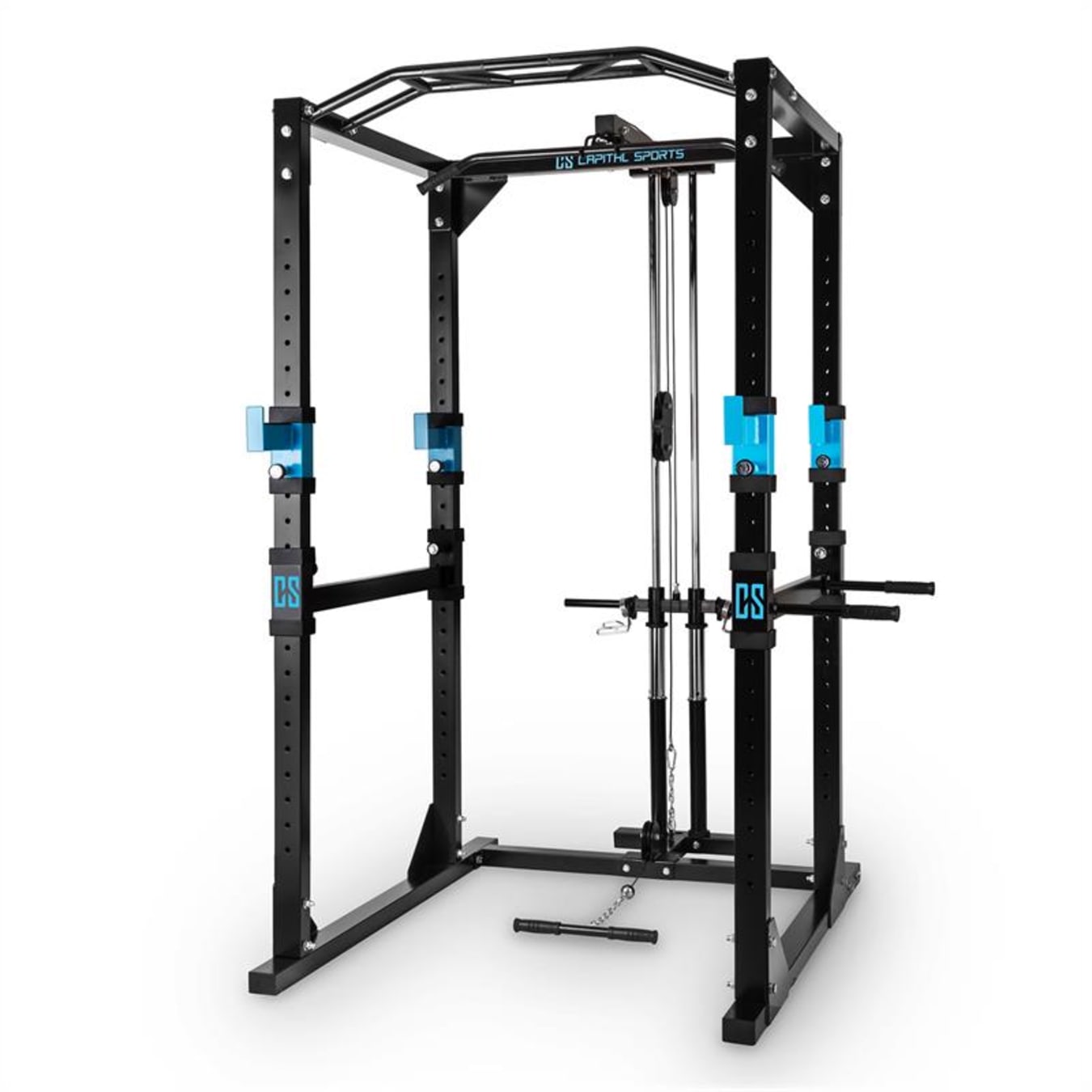 Torre Para Musculación Squat Rack Pesas Jaula Power Cage Gym Color De La  Estructura Negro/plateado