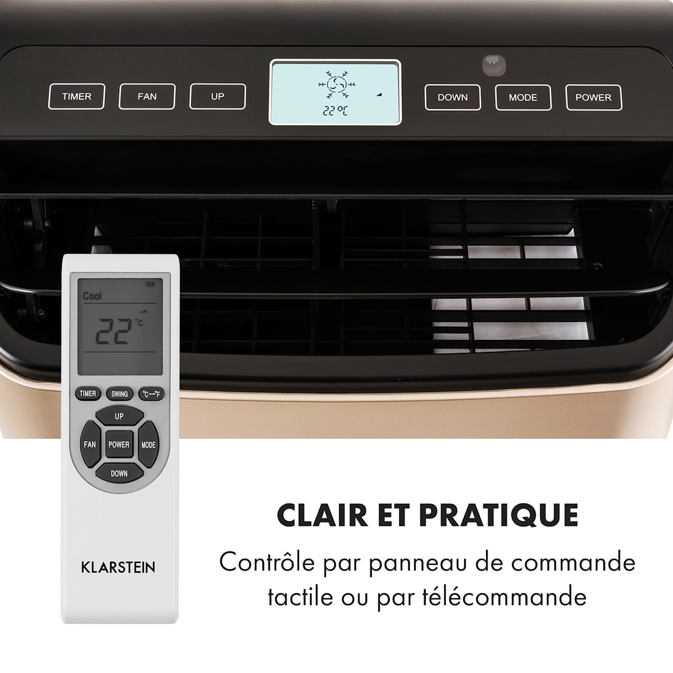 Climatiseur mobile Pro Breeze Climatiseur 7000 BTU, Système d'