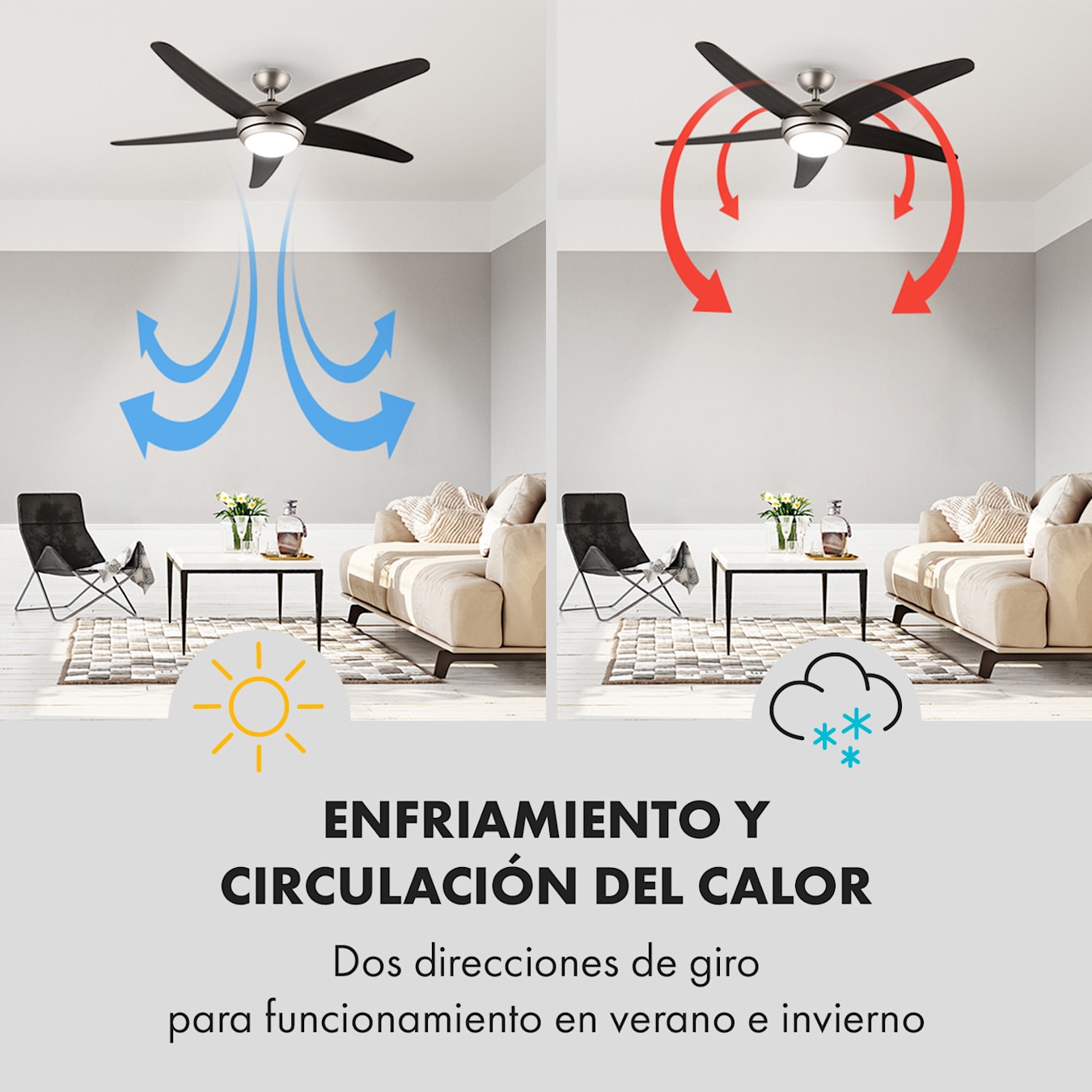 Ventilador de techo para dormir fresco las noches calurosas