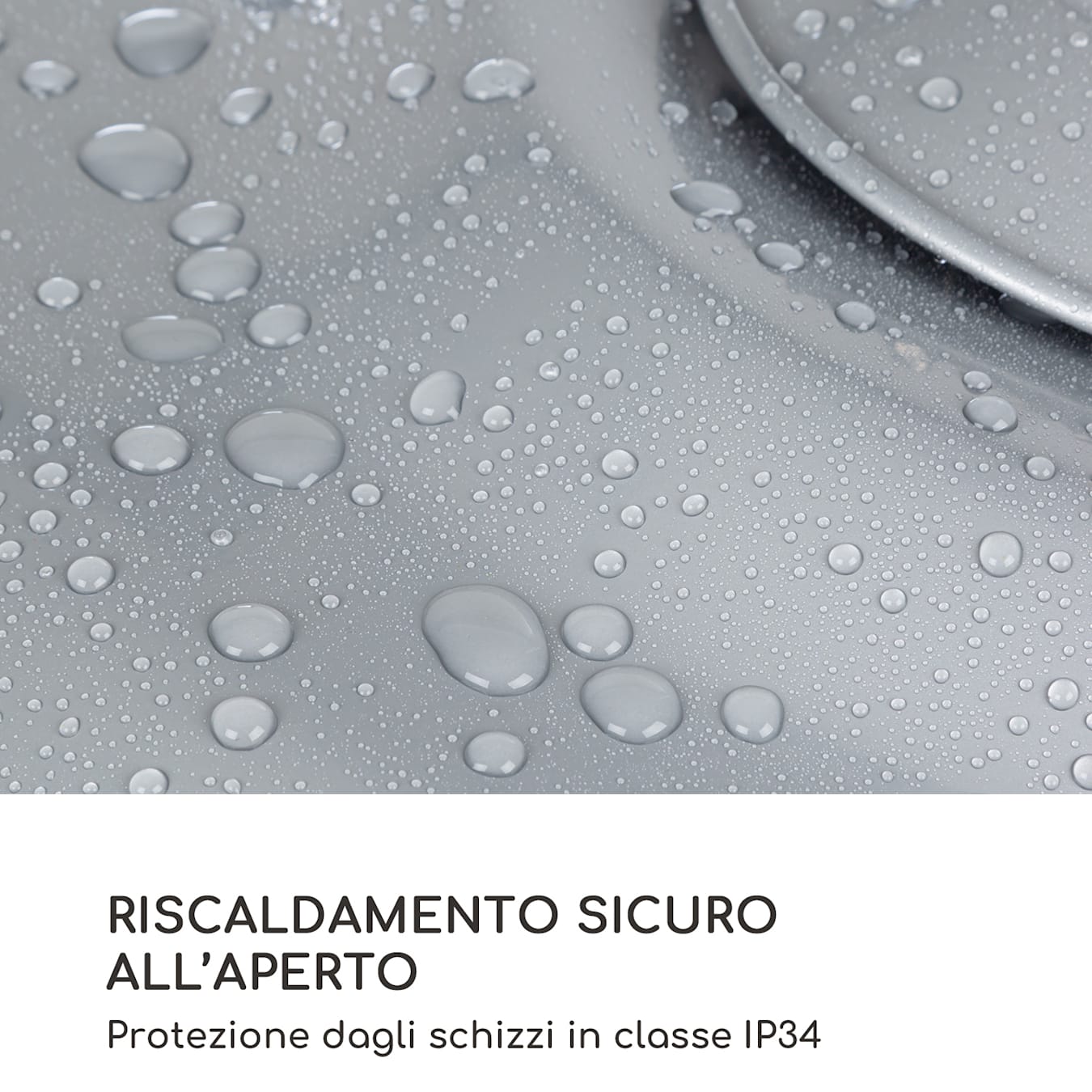 Stufa a infrarossi da soffitto Hitzkopf, Tubo riscaldante alogeno, 2  livelli di potenza: 750/1500 Watt, IR ComfortHeat, Accensione a strappo, Classe di protezione: IP34