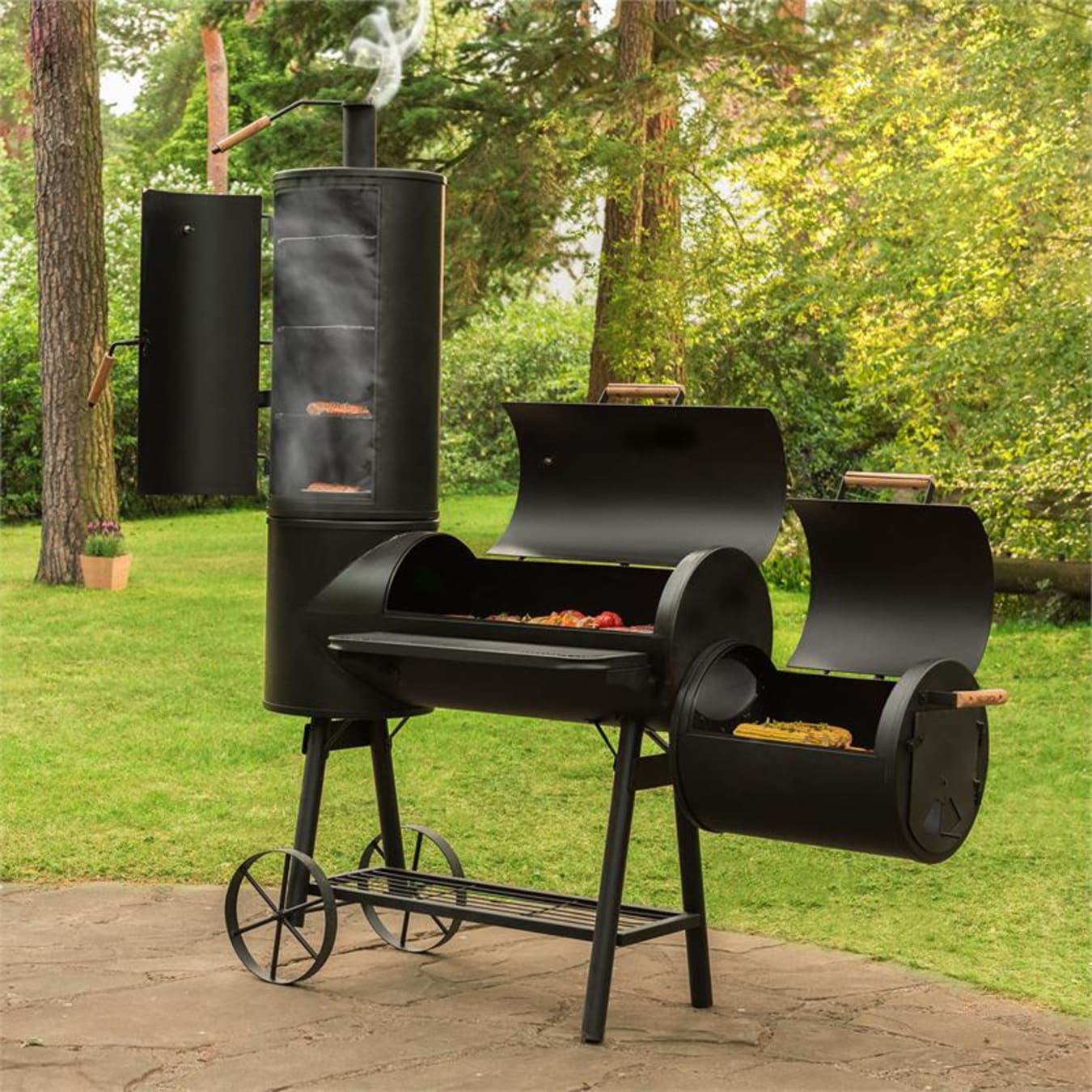 kubus Reactor Gebeurt Klarstein Monstertruck Smoker Grill BBQ rookoven staal zwart