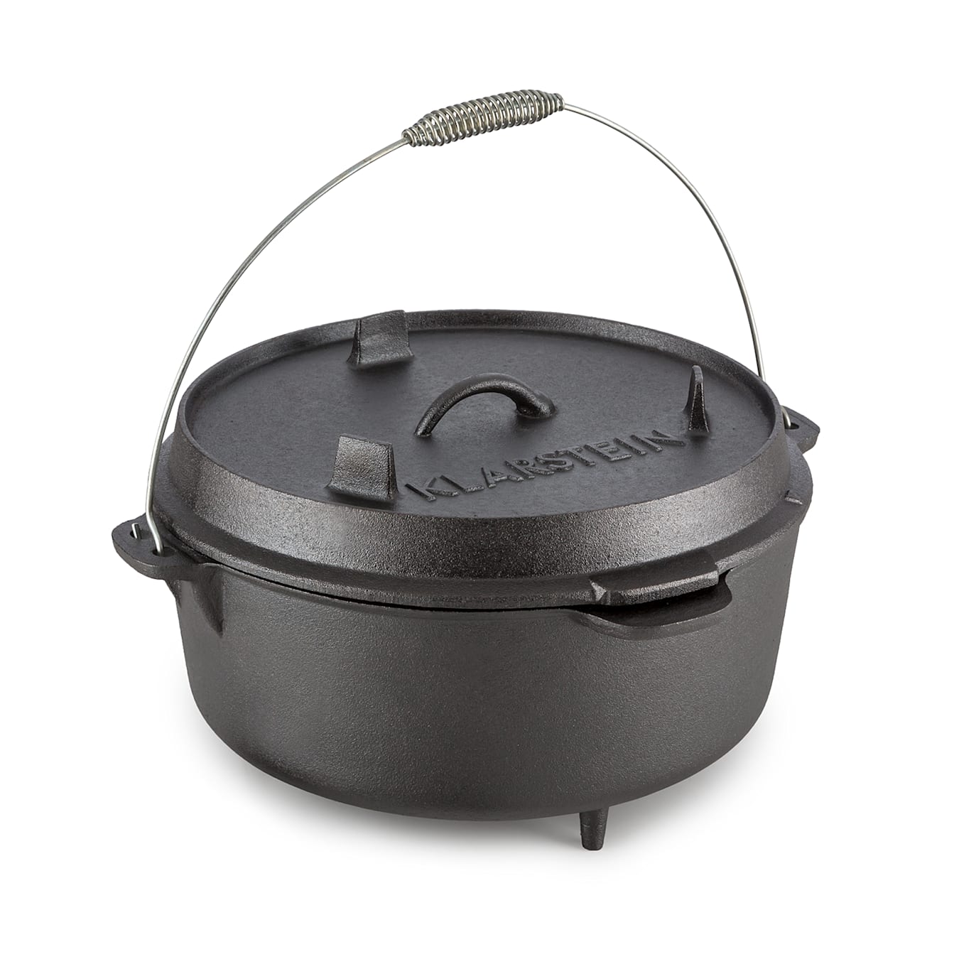 Cocotte façon dutch Oven avec couvercle en fonte Noir OVEN