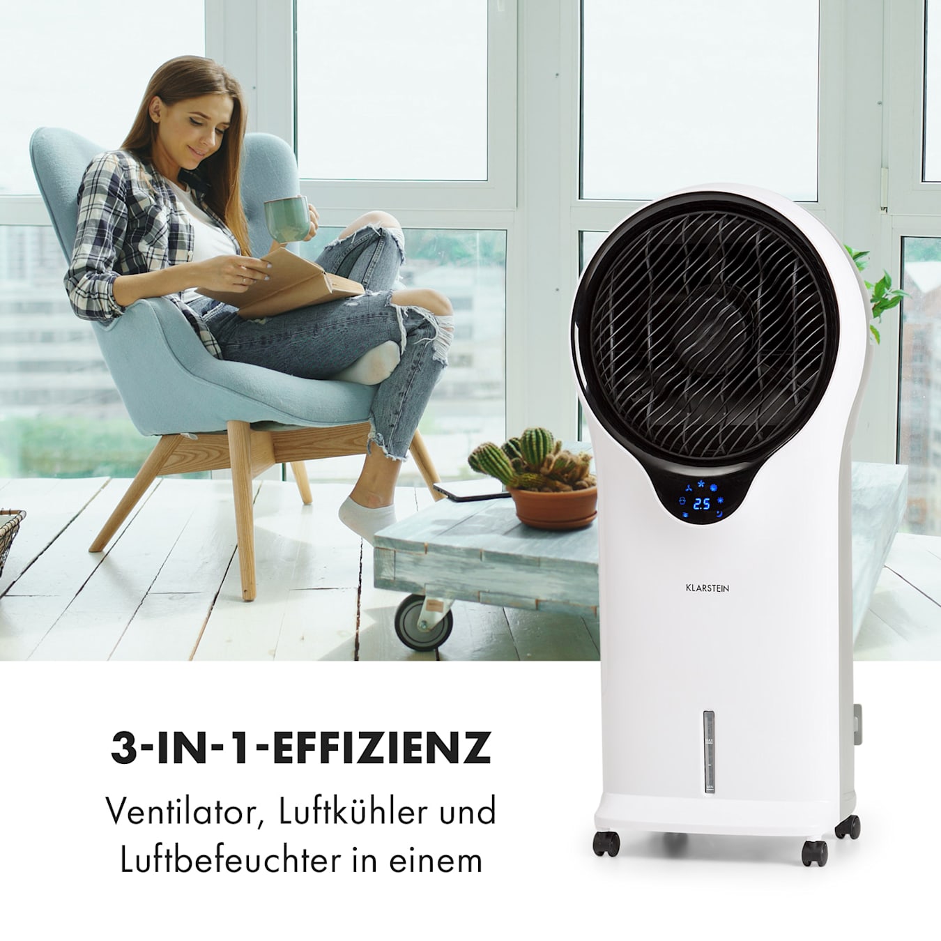 Rafraîchisseur d'air Whirlwind 3 en 1 Ventilateur Humidificateur d