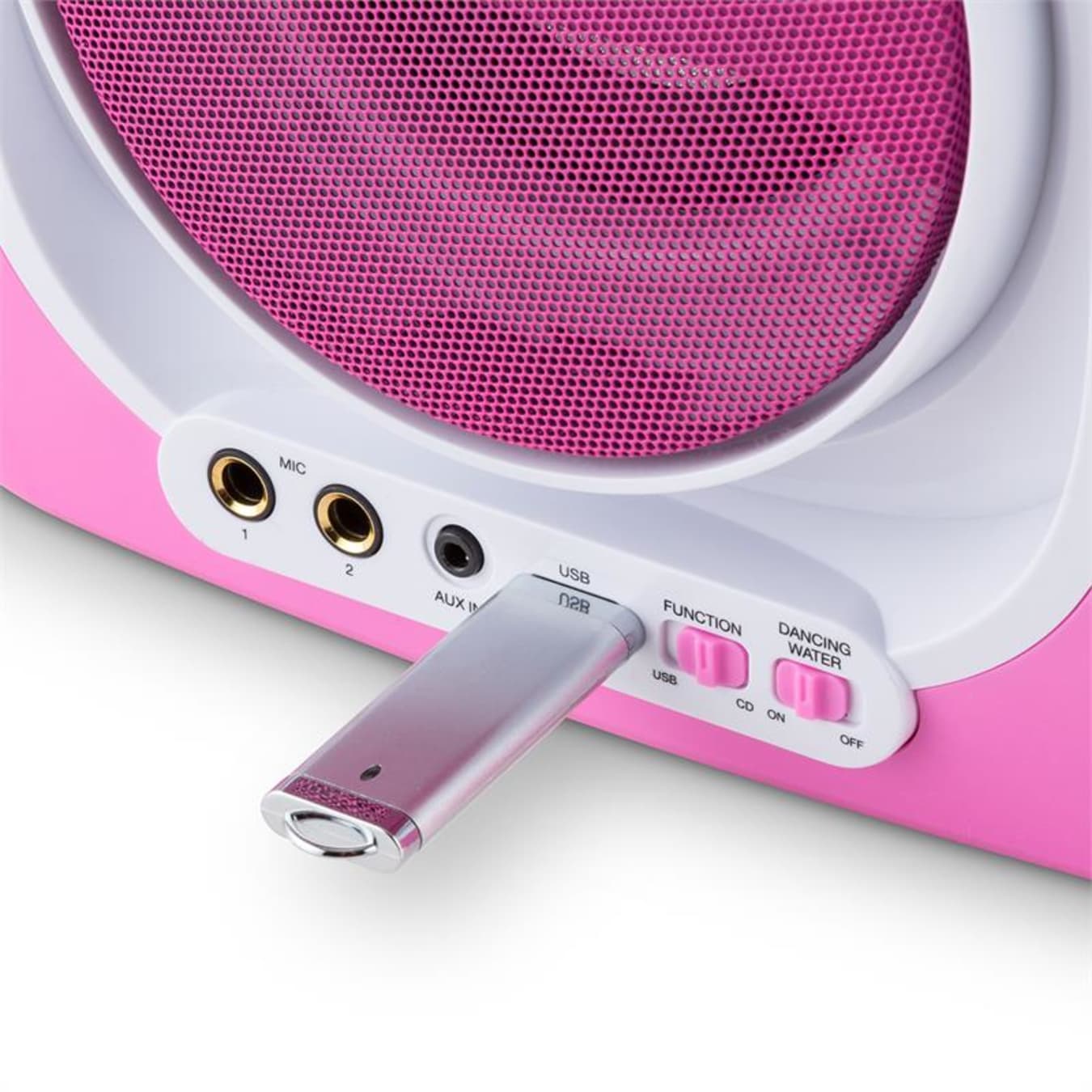 auna Kara Projectura Dazzl Set Karaoké lecteur CD CD-G USB MP3+2 micros -  rose