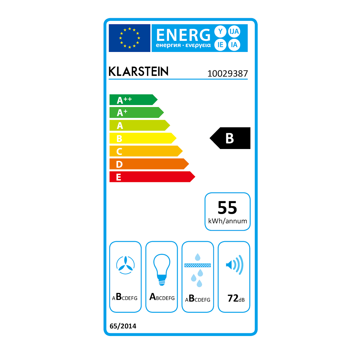 Klarstein - Klarstein Zelda Eco 90 Hotte murale aspirante 90cm