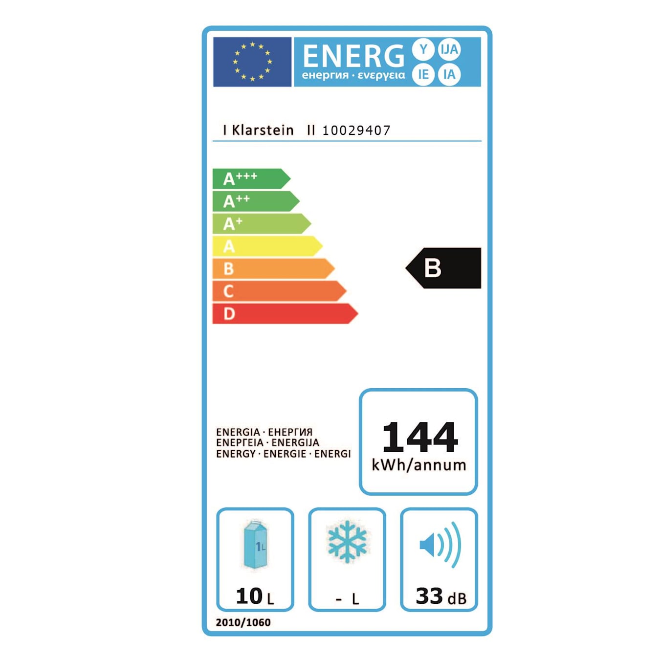 Lednice na nápoje Frosty, černá, mini 10 l, 65 W, třída B 10 Ltr