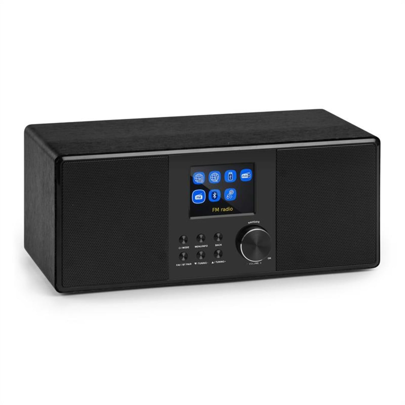 Connect 120 Radio de internet Reproductor multimedia | Bluetooth | WLAN |  DAB/DAB+ FM | USB | Temporizador de apagado Negro