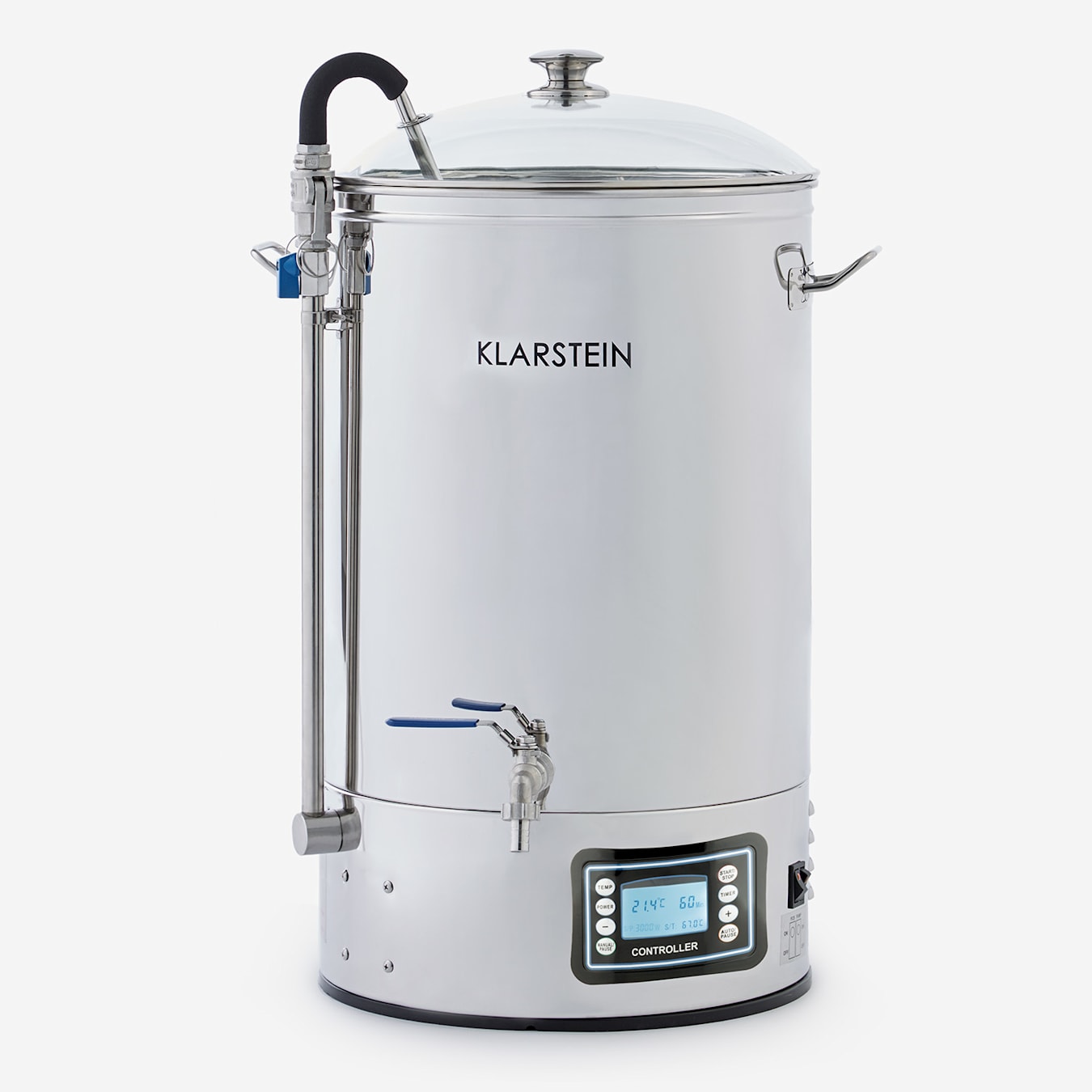 Cuve de brassage Mundschenk, Puissance de chauffe 2500 W, Volume 30  litres, 9 programmes, MemoryBrew, Ecran LCD, Pompe de circulation avec  technologie MashFlow, Acier inoxydable 304