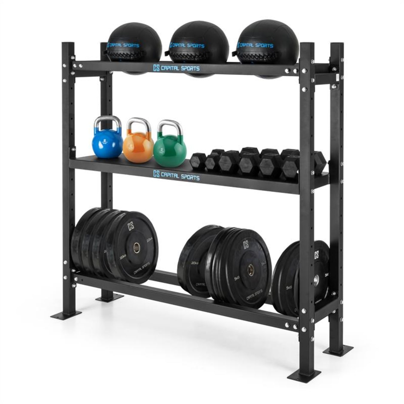 Rack de rangement support en acier pour 12 paires d'haltères, GladiatorFit