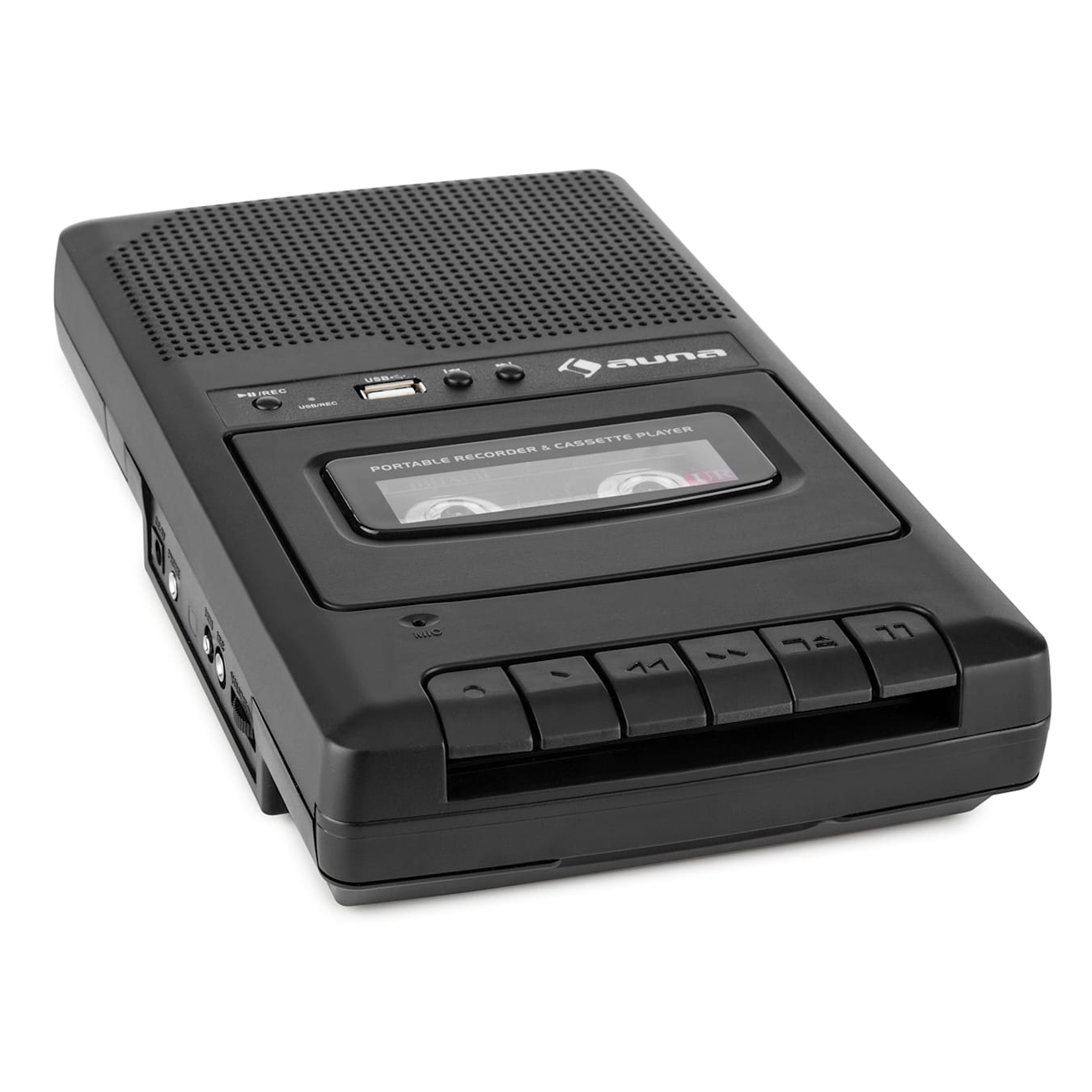 auna RQ-132USB Lecteur cassette portable dictaphone enregistreur micro USB  Avec USB | Noir