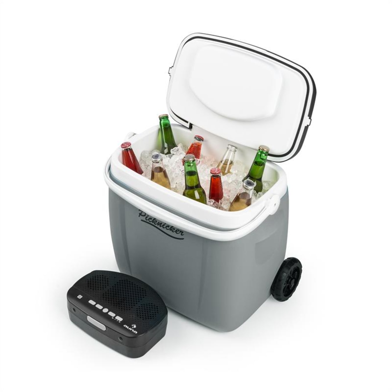 Picknicker Trolley Music Cooler Nevera portátil-carrito Altavoz con Bluetooth gris Gris