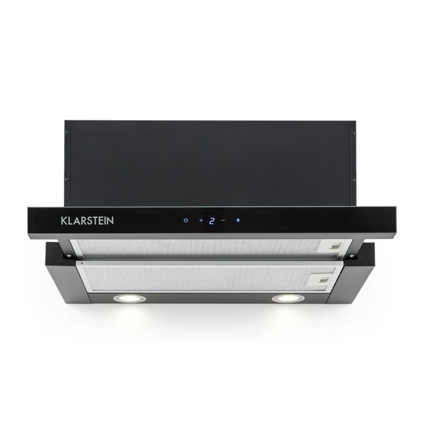 Klarstein Hotte Aspirante 60cm, Hottes de Cuisine Inclinées, Filtre de Hotte  en Aluminium, Débit d'Air Puissant 607m³/h, LED, Ecran Tactile, Extracteur  d'Air Silencieux, Hotte Efficace avec Evacuation