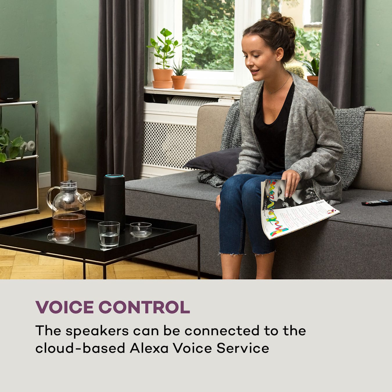 Intelligence Tube Speaker Alexa Voice Control Spotify BT WLAN