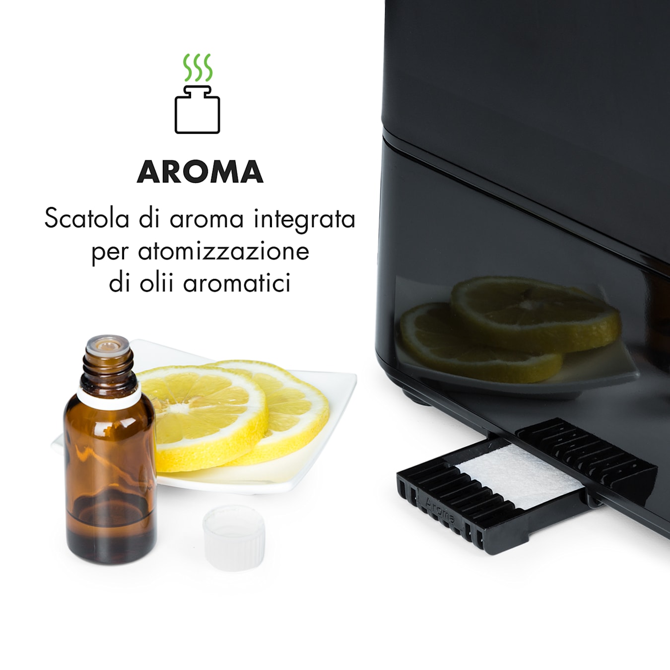 VapoAir Umidificatore Ionizzatore 350ml/h 5,5l Serbatoio Aroma Telecomando