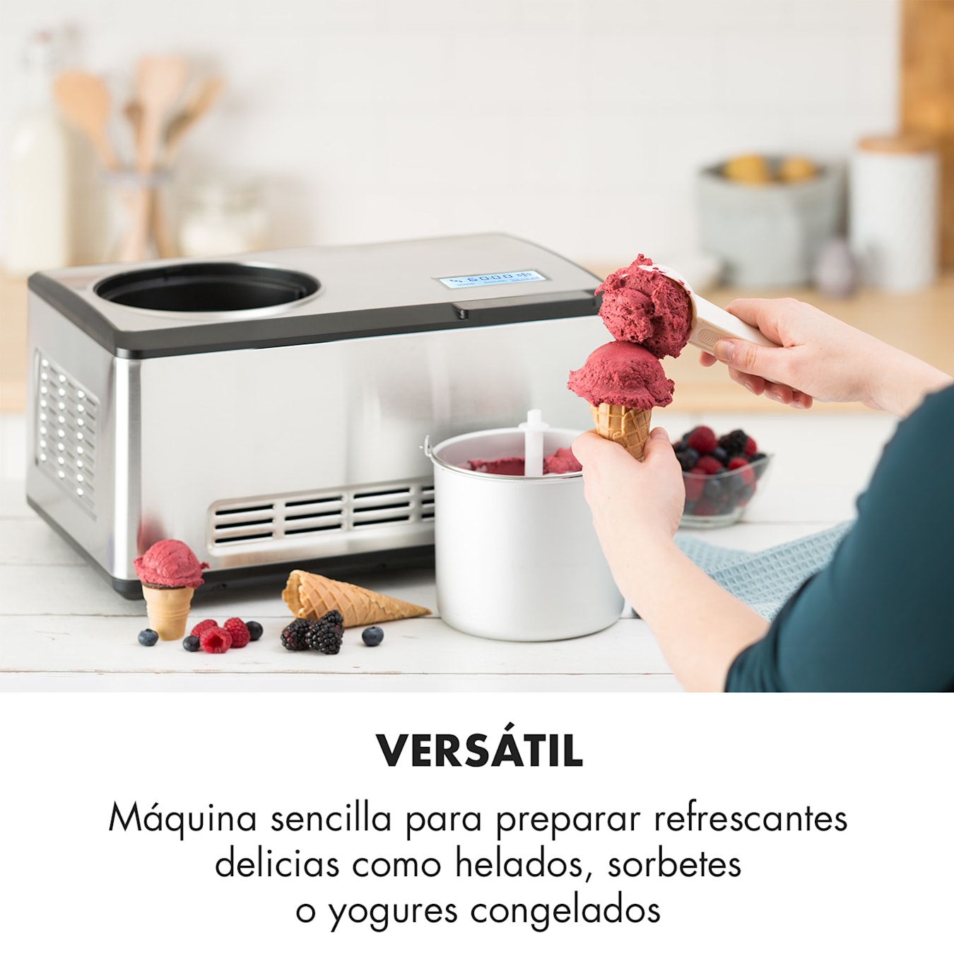 VEVOR Máquina comercial de helado en rollo, 1350 W para hacer crema de  yogur salteada, máquina de rollo de helado con bandeja cuadrada de 19.7