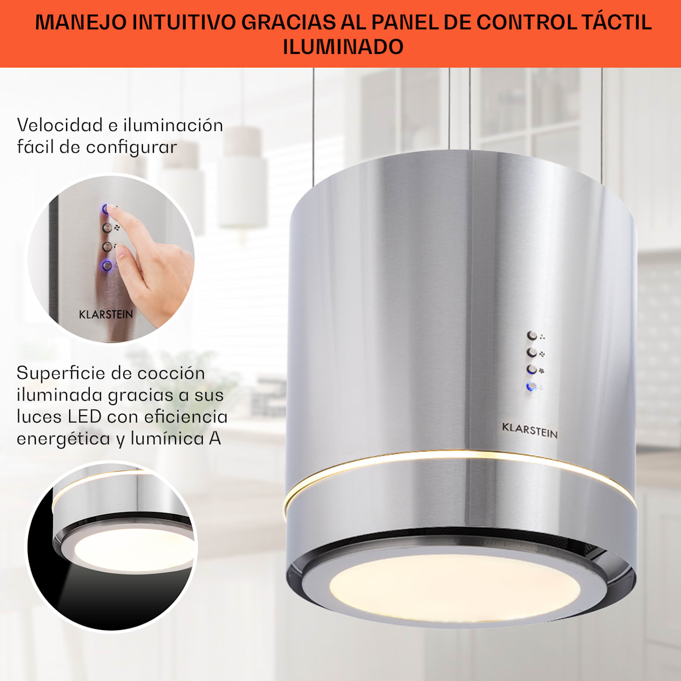 Cubo de basura automático pantalla LED acero inoxidable 42 L blanco  [en.casa]