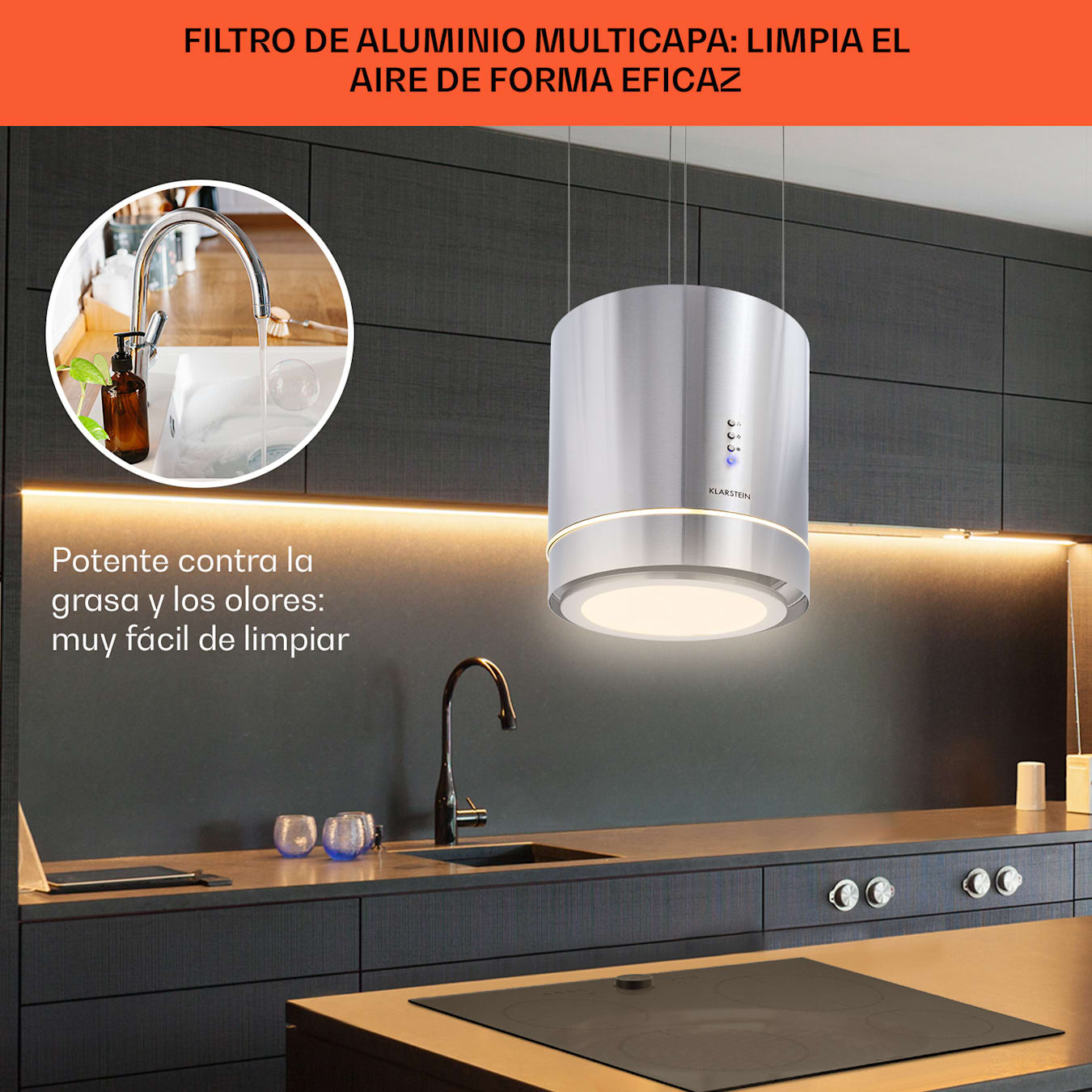 Extractor de Humos 12 V + Anillo + Chimenea 