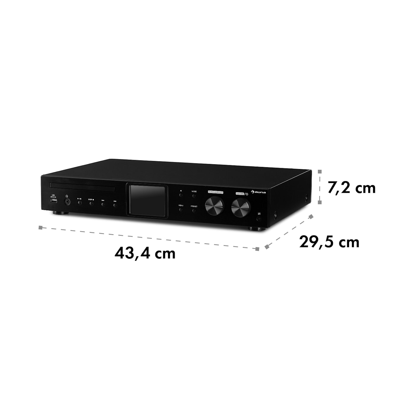 Black Star CD-HiFi-Receiver Verstärker Internet/DAB+/FM-Radio CD-Player  WiFi Schwarz