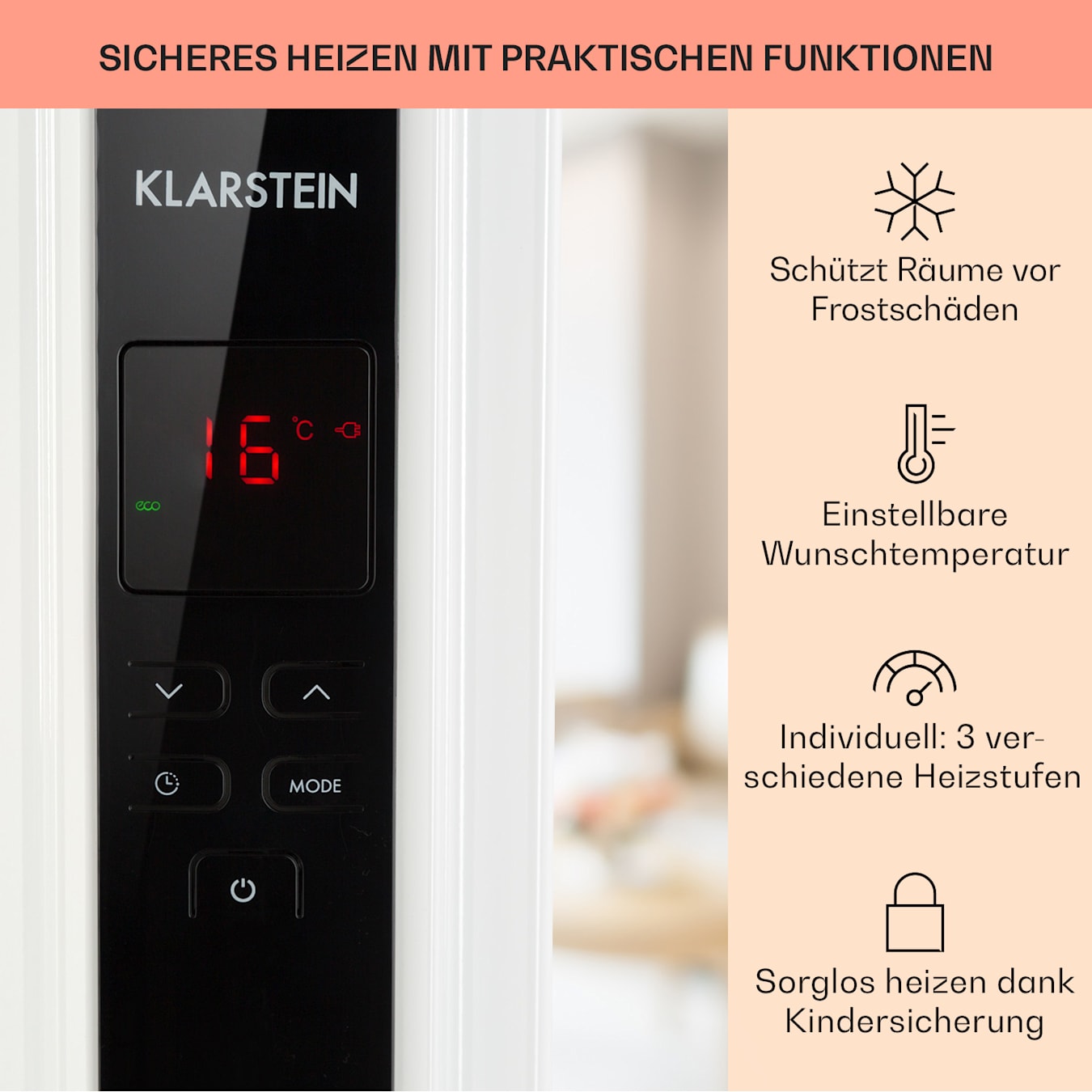 Klarstein Thermaxx 2500 Radiateur à bain d'huile 2500W 5-35°C