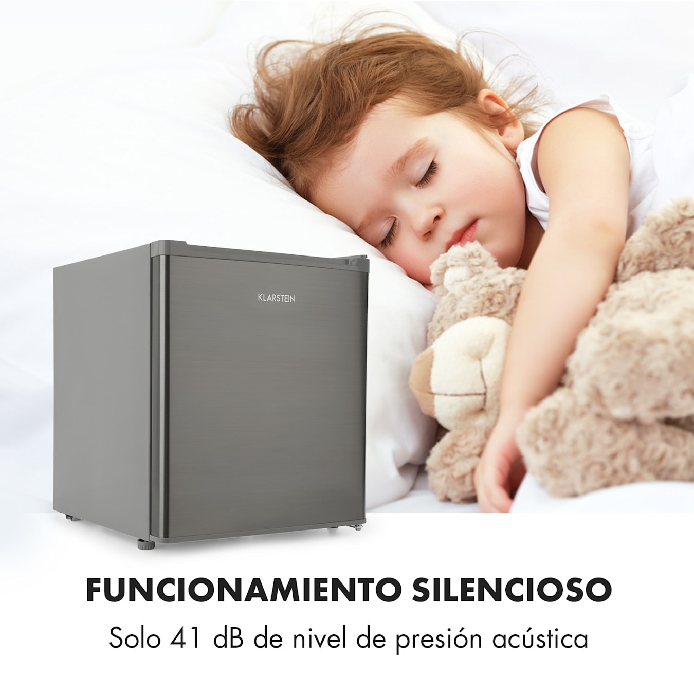 Minifrigorífico Snoopy Eco, 41 litros de capacidad, ruido de  funcionamiento: 39 dB, estante de rejilla ajustable