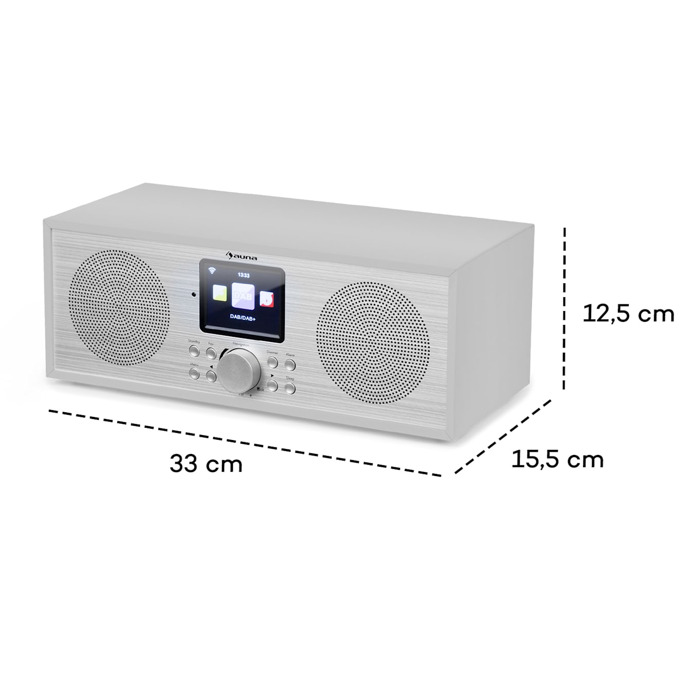 auna Silver Star Mini Radio Internet DAB+/FM WiFi Bluetooth Roble