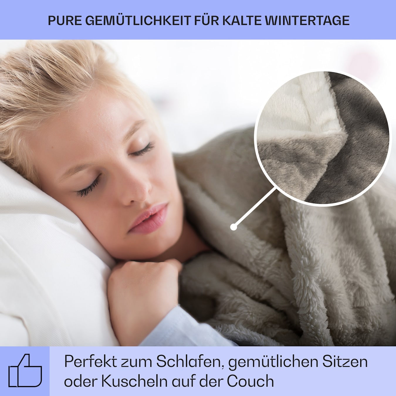 Dr. Watson SuperSoft Heizdecke Kuscheldecke Couchdecke, Leistung: 120 W, 6 Powerstufen, beleuchtetes Display, waschbar: abnehmbares Netzteil, 180  x 130 cm