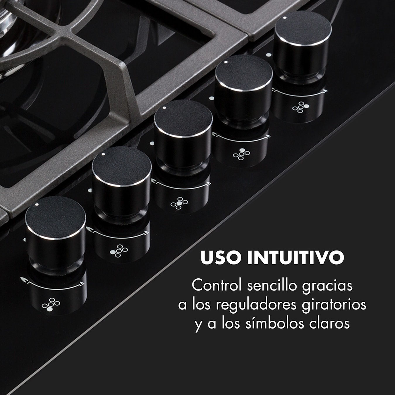 Klarstein Ignito cocina a gas con 5 zonas 5 fogones acero inoxidable  plateada 5 fogones