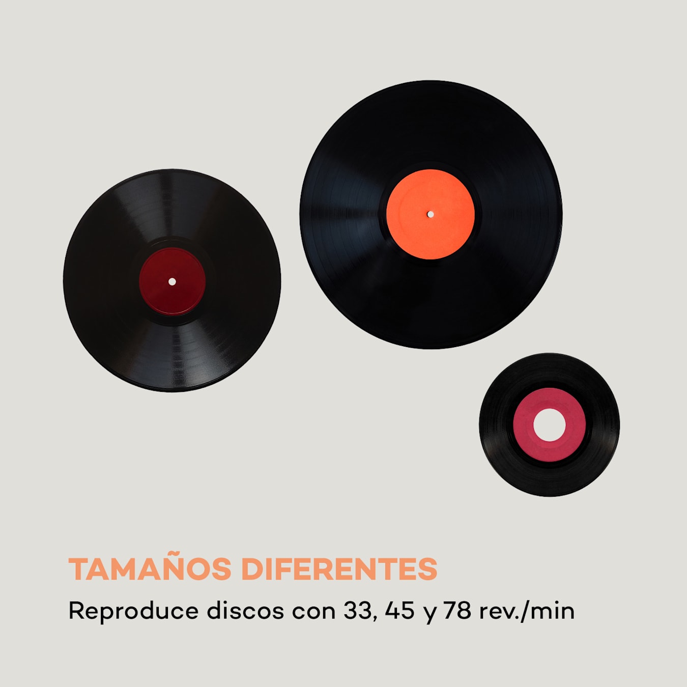 Equipo de Música Hi Fi Tocadiscos 33/45/78 rpm, Radio FM