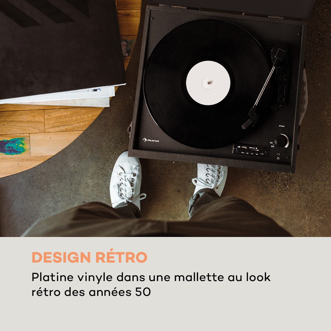 Auna Platine Vinyle, Tourne Disque Vinyle, Tourne-disques Audio