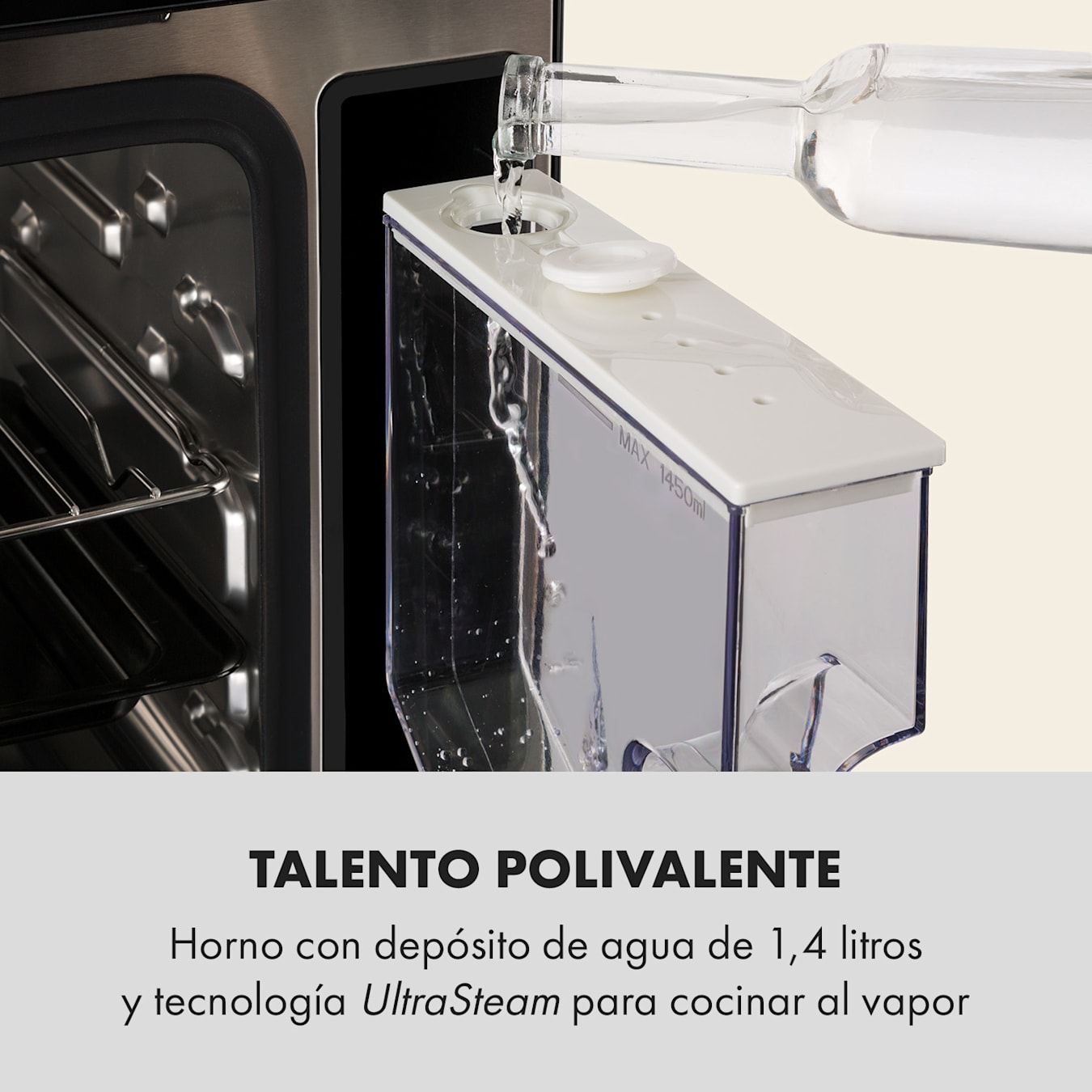 Horno eléctrico de gran capacidad de 38 l, horno portátil multifuncional  para cocinar y hornear de escritorio, control de temperatura de tiempo,  asar a la parrilla, tostar, funciones de horneado : 