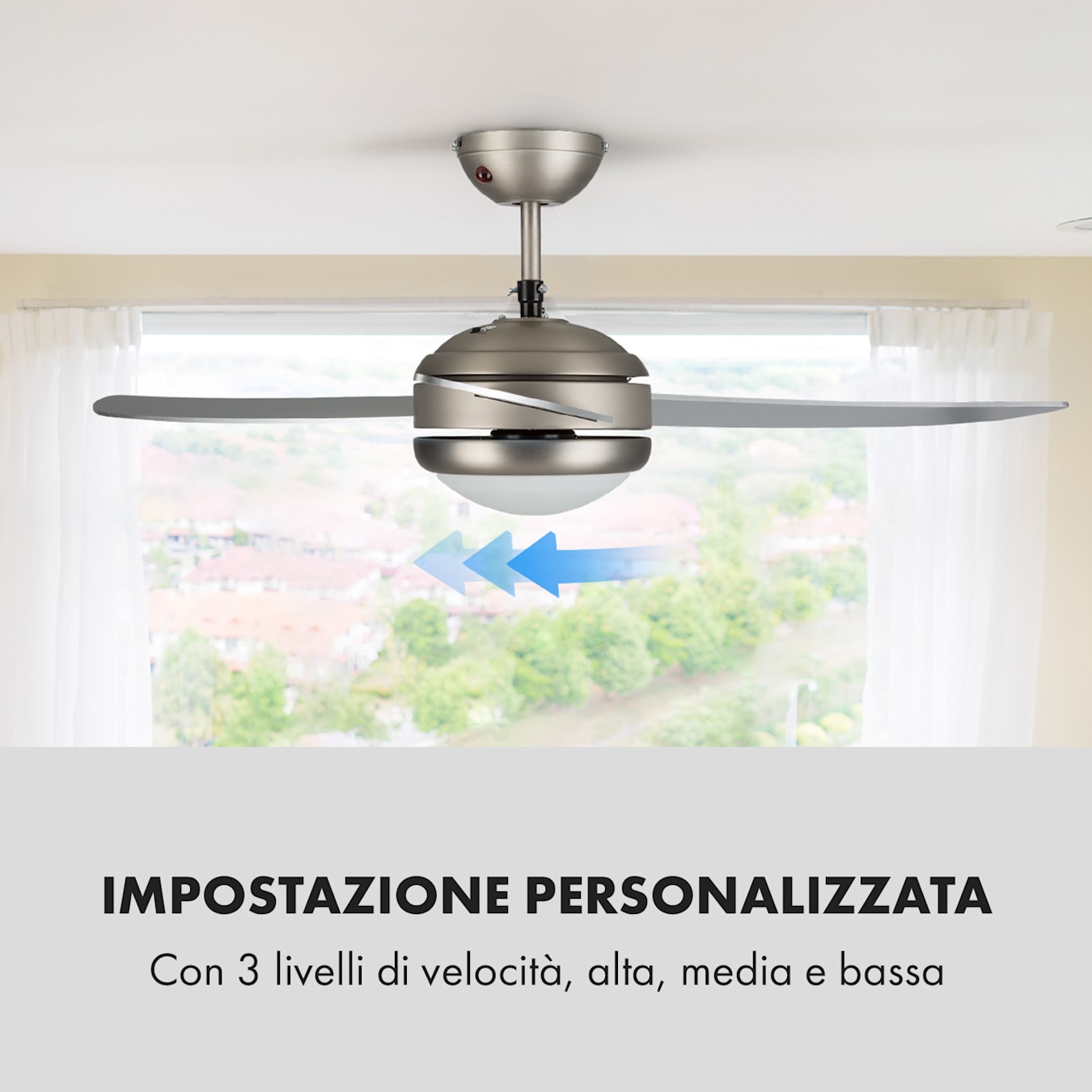 Klarstein El Paso  Ventilatore da soffitto, con luce e