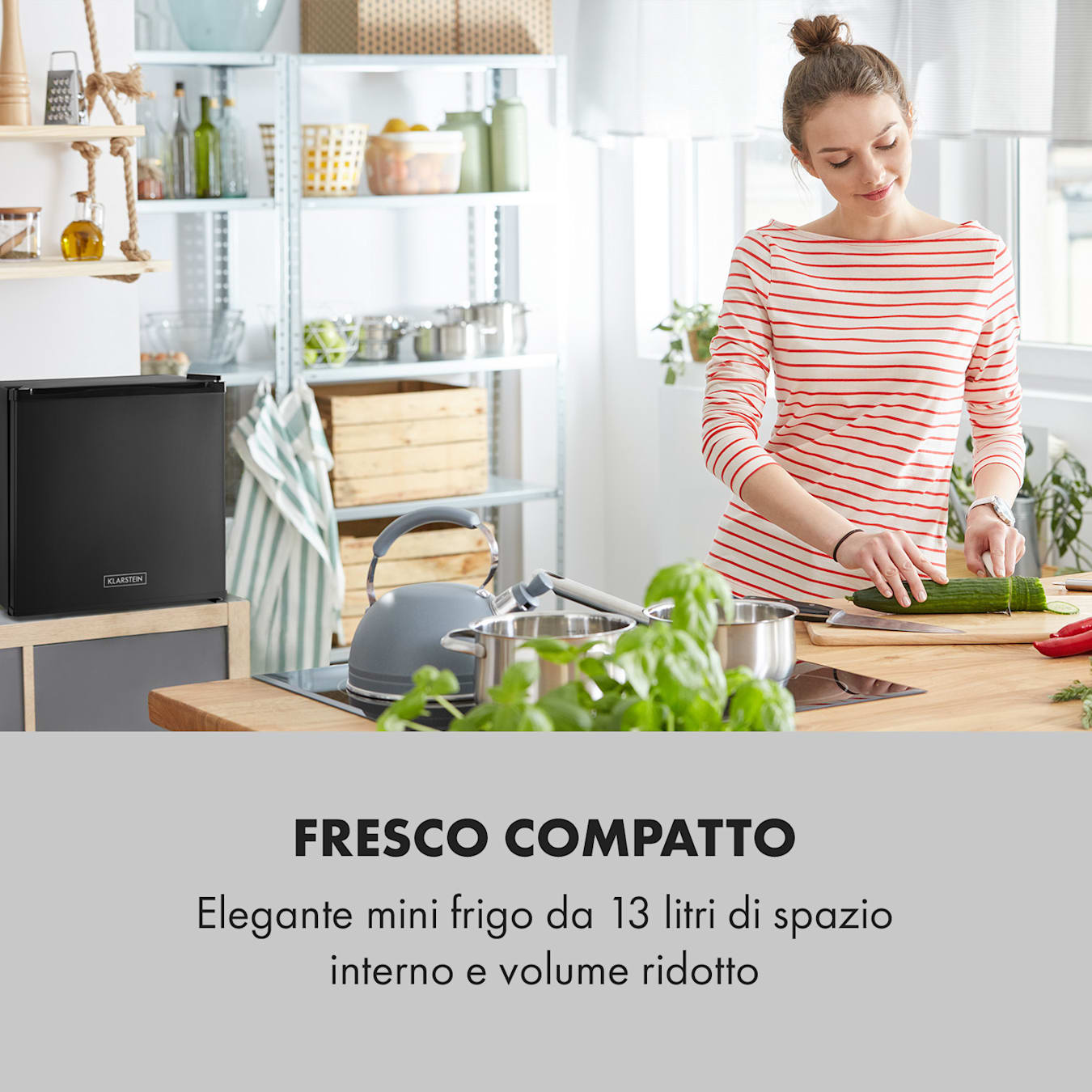 Secret Cool Mini frigo Minibar, Classe energetica G, 13 litri, 45 cm di  altezza, 2 ripiani, 22 dB, gamma di raffreddamento: 5 - 8 °C, freestanding