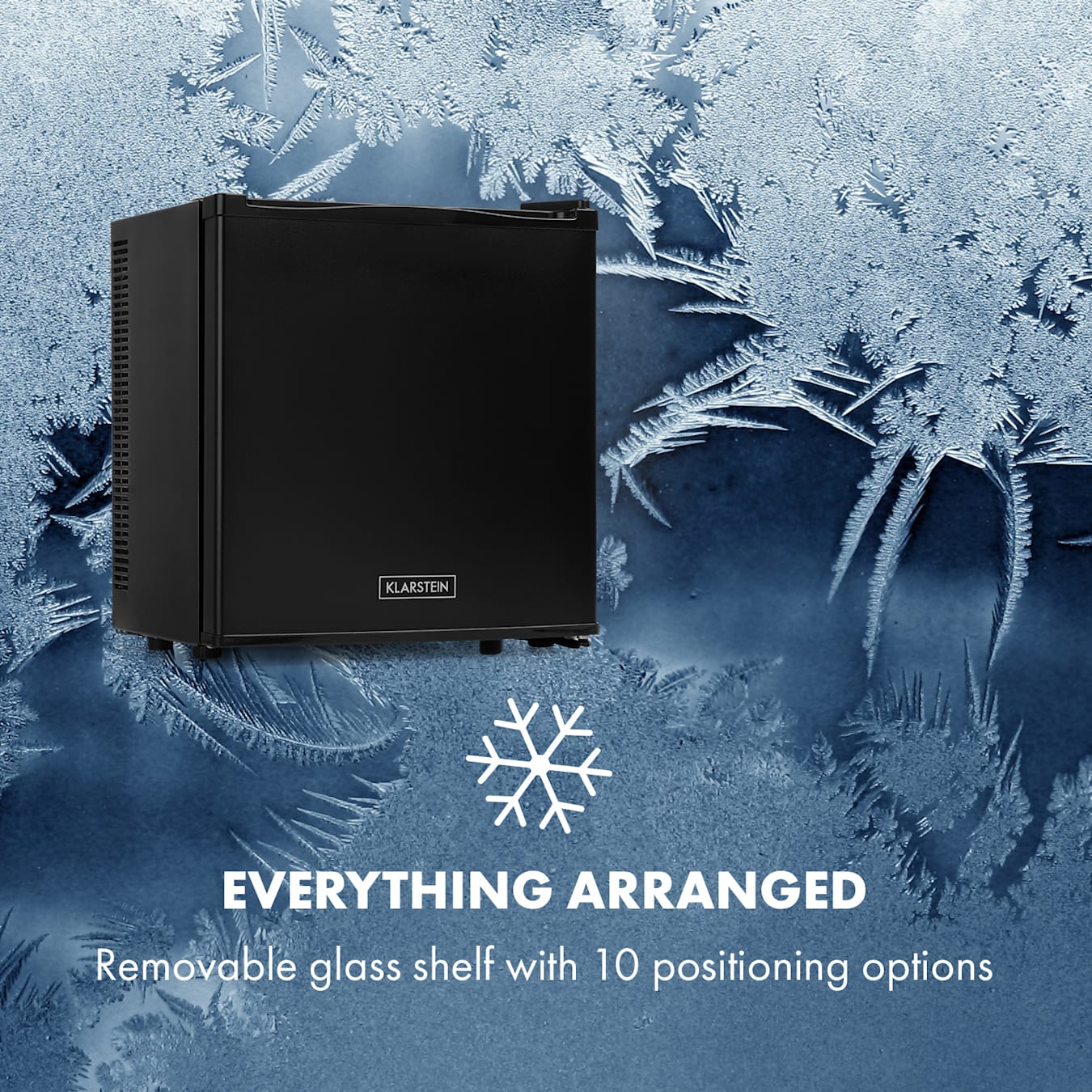 Secret Cool mini fridge minibar, EEC G, 13 litres, 45 cm height, 2  shelves, 22 dB, cooling range: 5 - 8 °C, free-standing