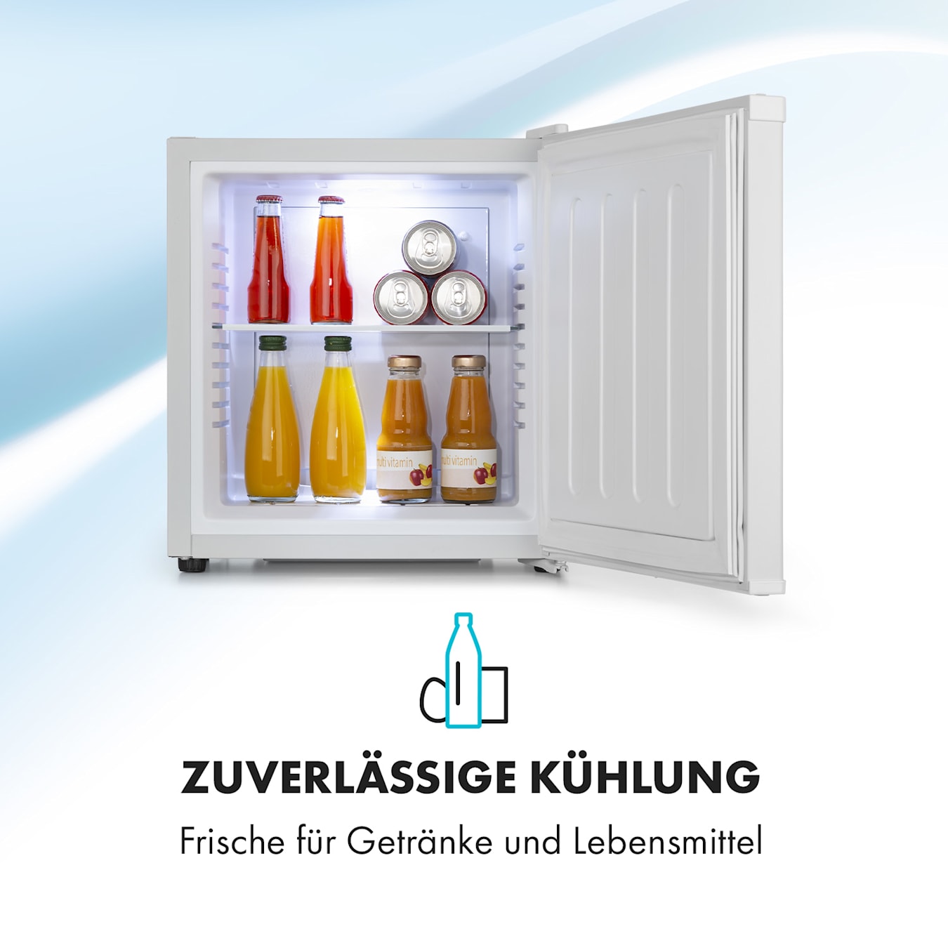 Amstyle Minikühlschrank 65 Liter Minibar Weiß freistehender Mini