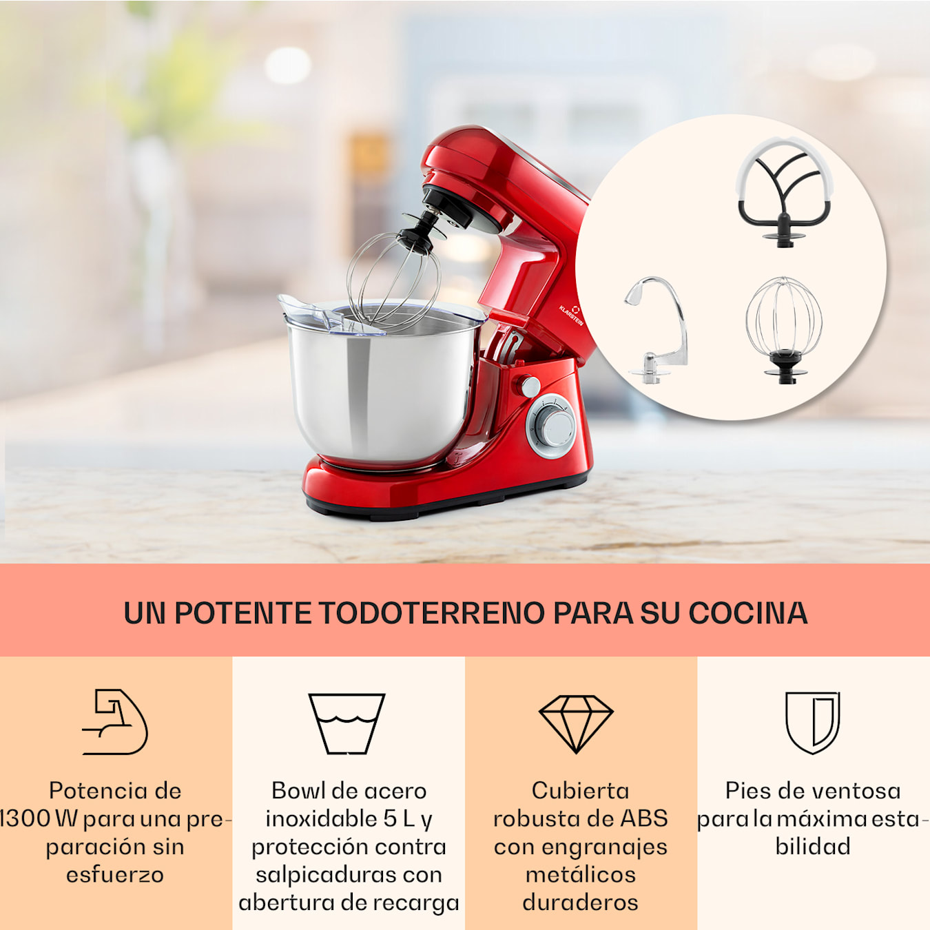 Procesador de Alimentos Kitchenaid 9 Tazas Rojo a precio de socio