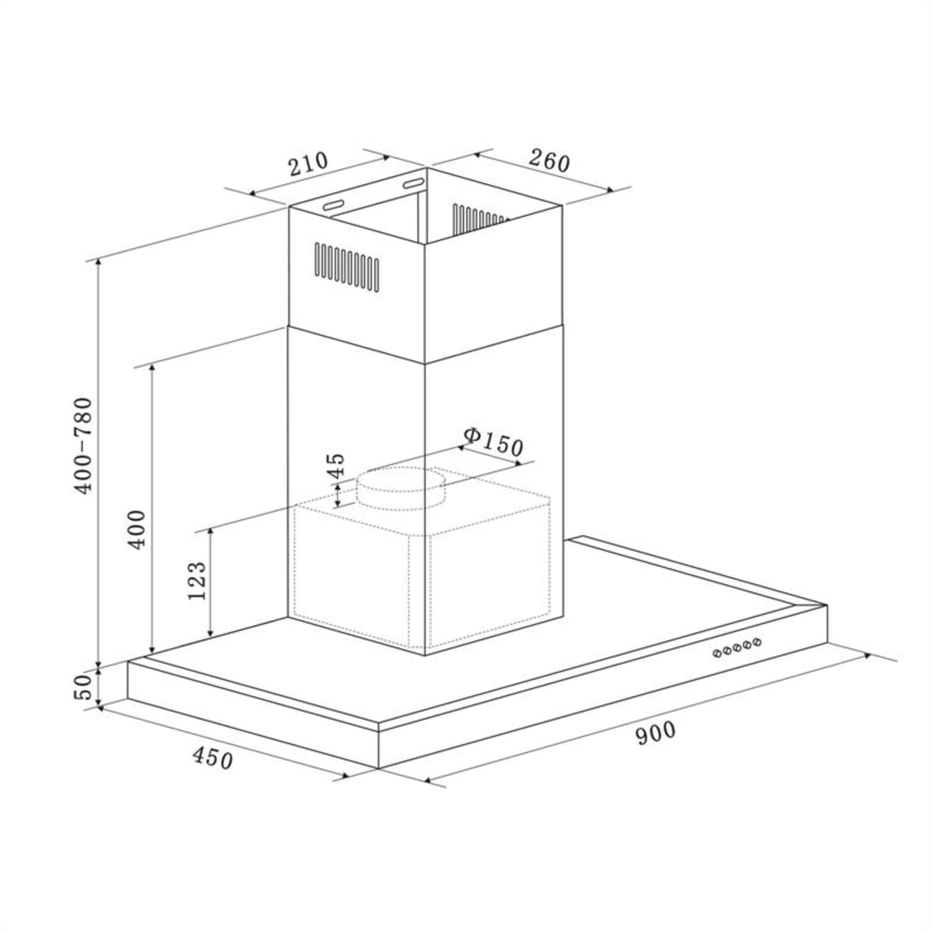 Klarstein Cappa Aspirante 90 cm, Cappa Cucina 90cm, Ventola Cappa Cucina in  Acciaio Inox a Parete, 591.5m³/h, LED, Cappa Aspirante Filtrante Classe A