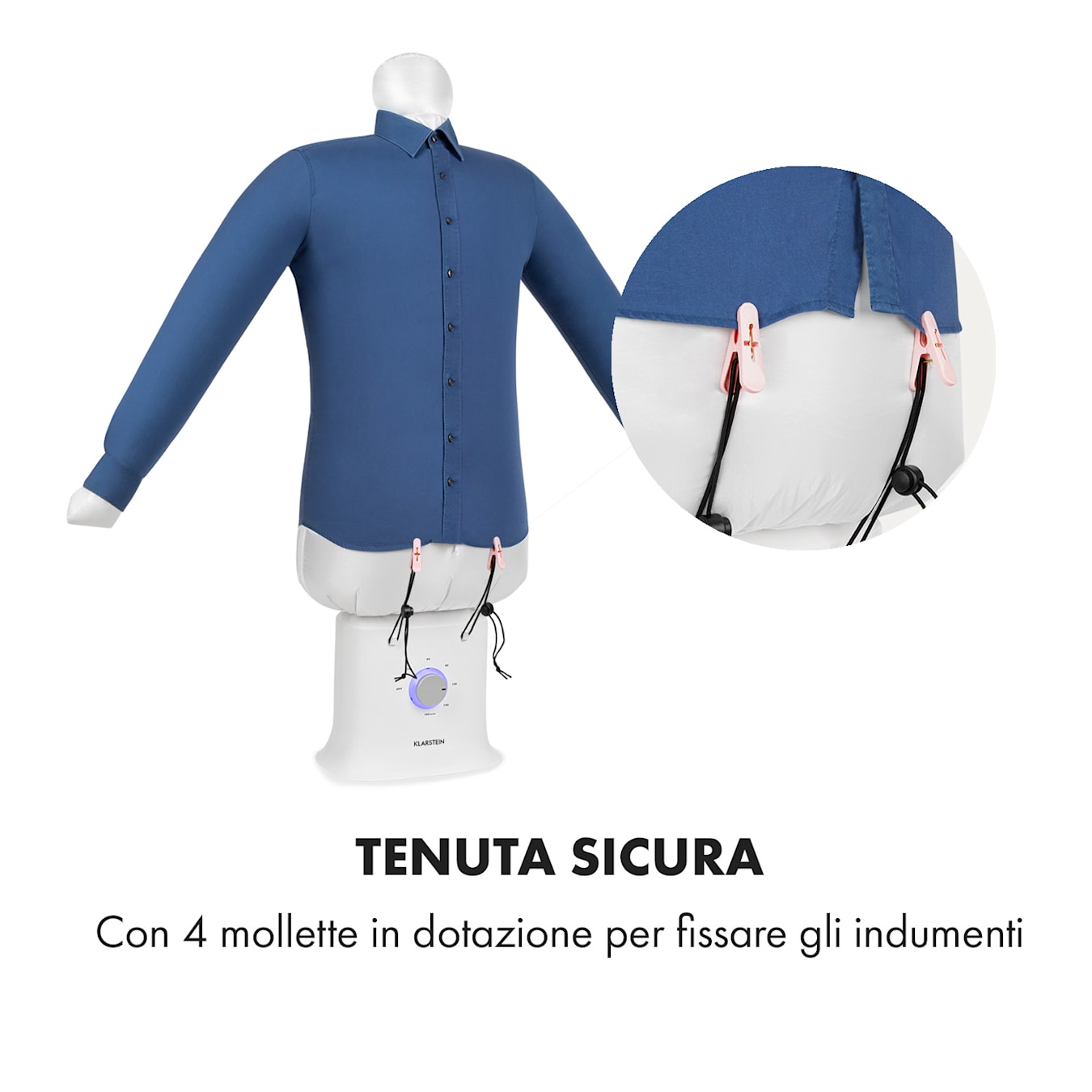 oneConcept ShirtButler Clean - Stiratrice per Camicie, Asciugatrice per  Camicie, Taglia Multipla: da S a L, Fino a 65 °C, 2 in 1: Asciuga e Stira,  Manichino Stirante, Nero : : Casa e cucina