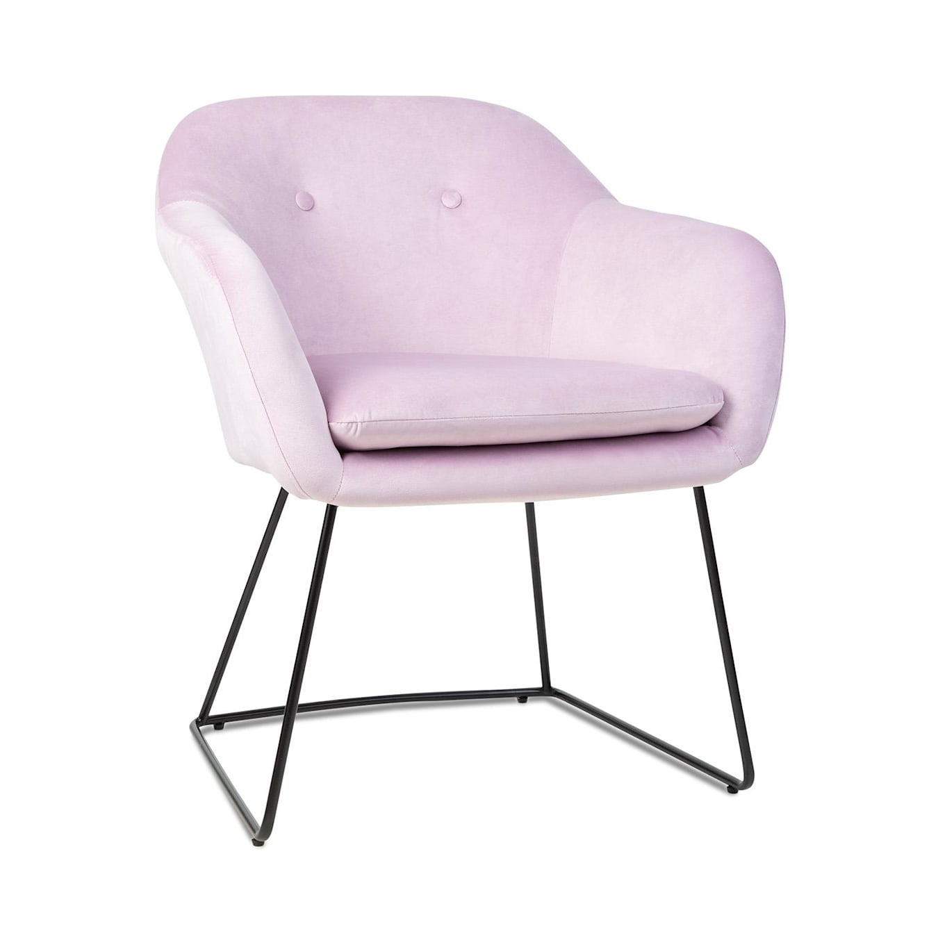 Zoe fauteuil polyester overtrek staal roze