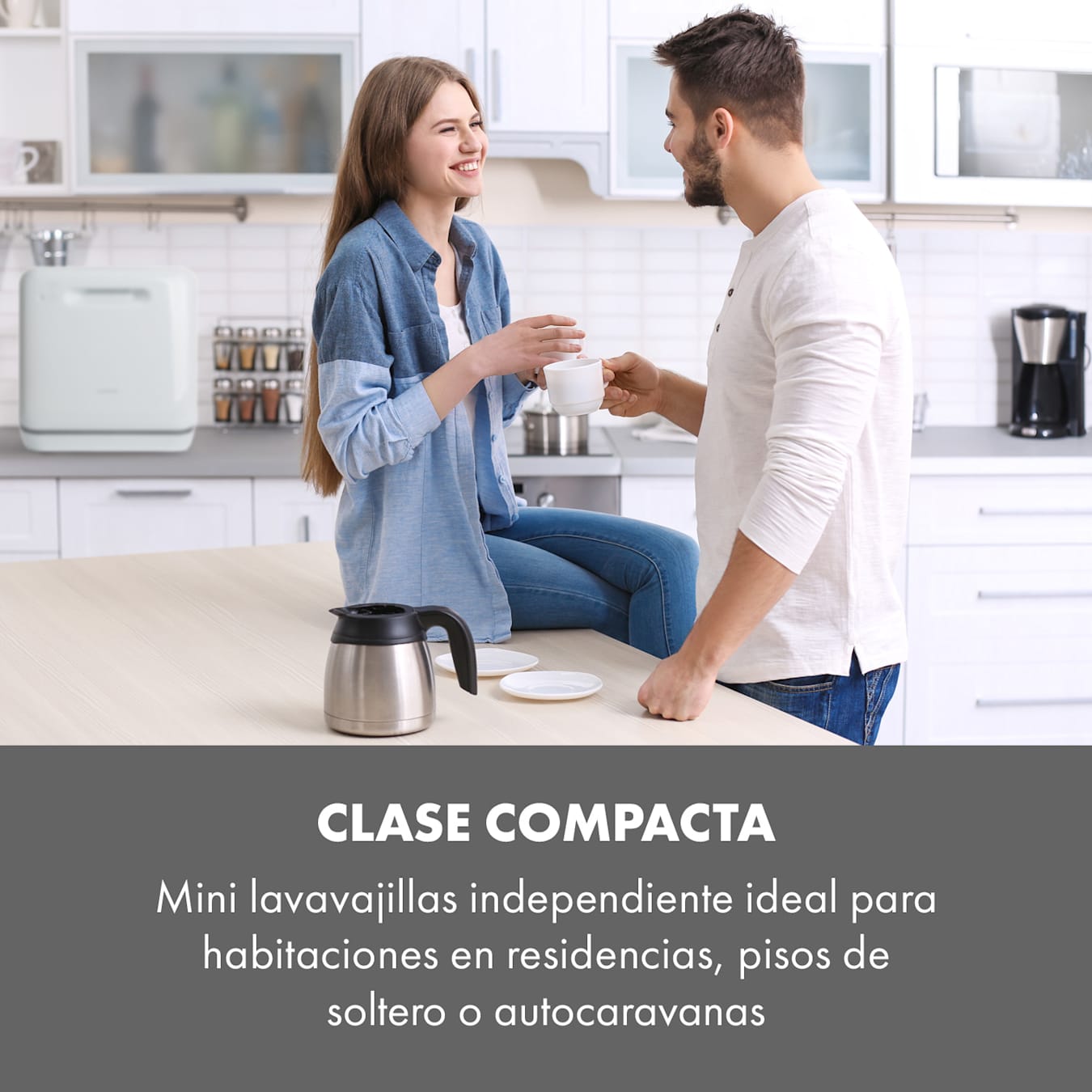  Lavavajillas Instalación Rápida 5 Programas de Lavado Secado al  Aire Mini Tamaño Portátil 4 Sets Encimera Lavavajillas Compacto Automático  Para El Hogar : Electrodomésticos