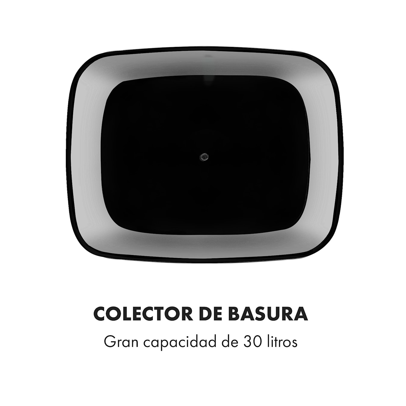 Klarstein Cleanton Cubo de basura redondo con sensor para bolsas de 50 L  ABS Negro