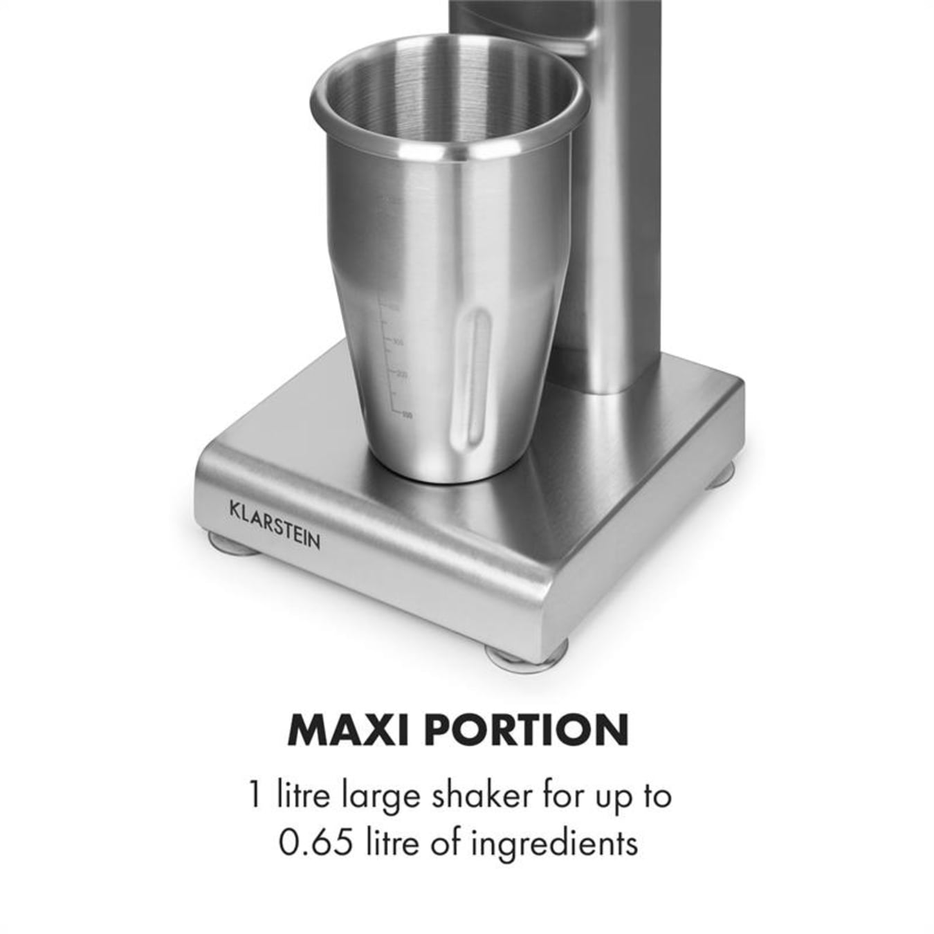 Klarstein Kraftpaket Pro Milkshake Mixer Protein Shake 80W Stainless Steel  Silver 80 W