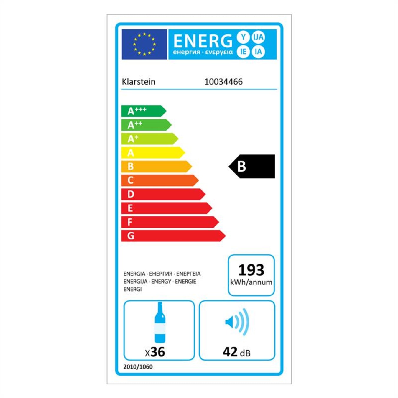 Vinomatica 36 Uno Cave à vin 95 l Panneau de commande tactile 85 W 4-18 °C