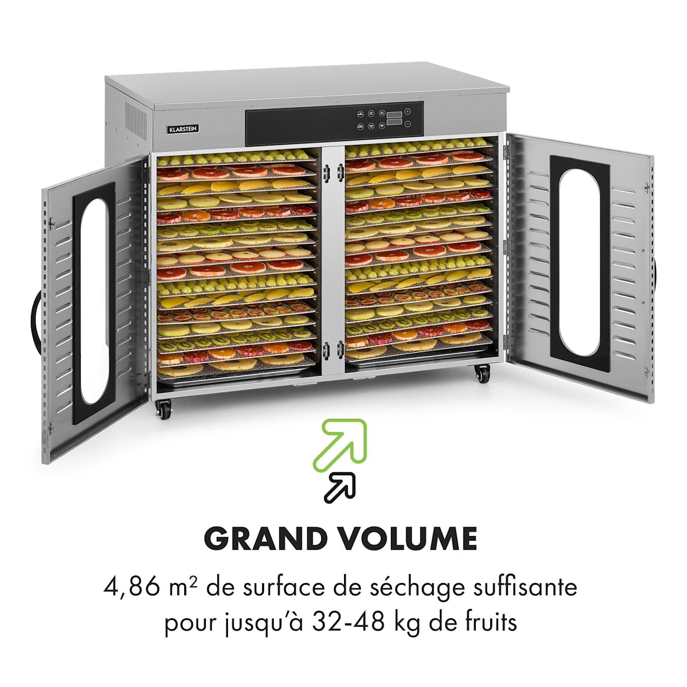 Déshydrateur alimentaire commercial 6 plateaux 40 W en acier inoxydable  déshydra