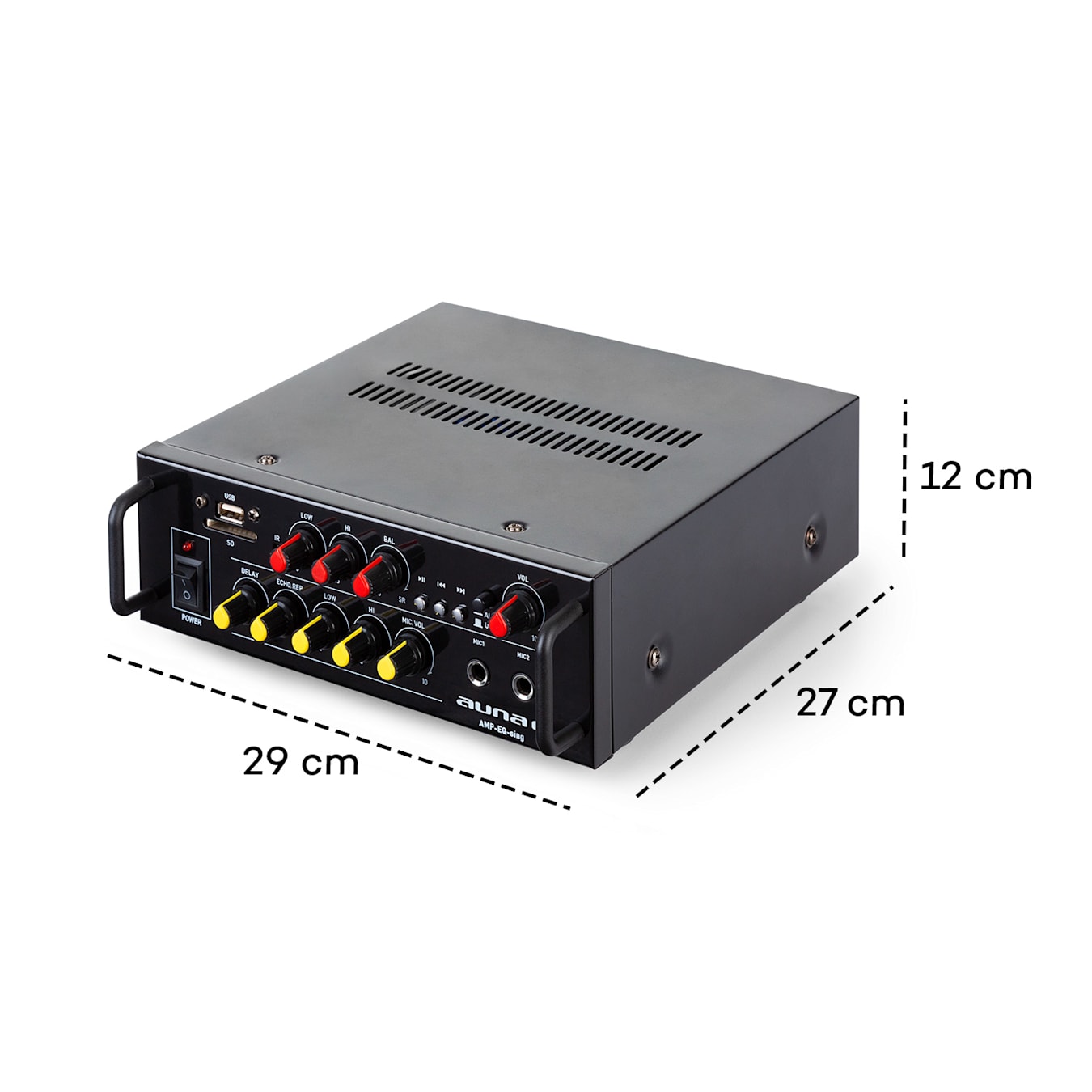 Wewoo - Ampli noir Amplificateur de Puissance Karaoké Audio Stéréo avec  Télécommande, Support Carte SD / Disque Flash USB - Ampli - Rue du Commerce