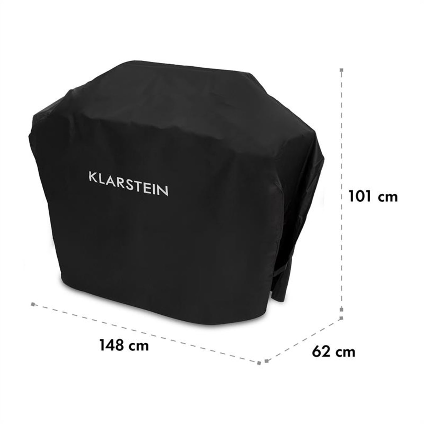 Klarstein Tomahawk housse de protection contre les intempéries, toile  canevas 600D, 30/70% PE/PVC, noire