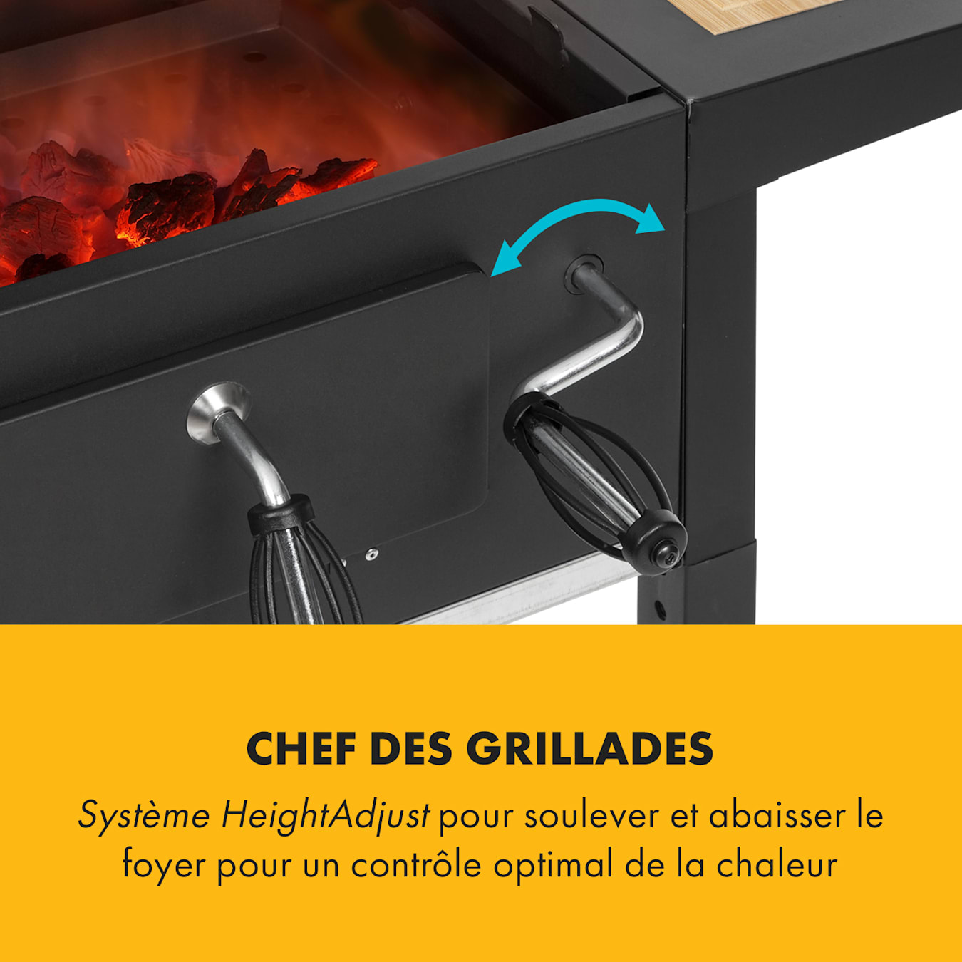 Grille Barbecue pour foyer fermé - Sur pieds - 30 x 25 cm