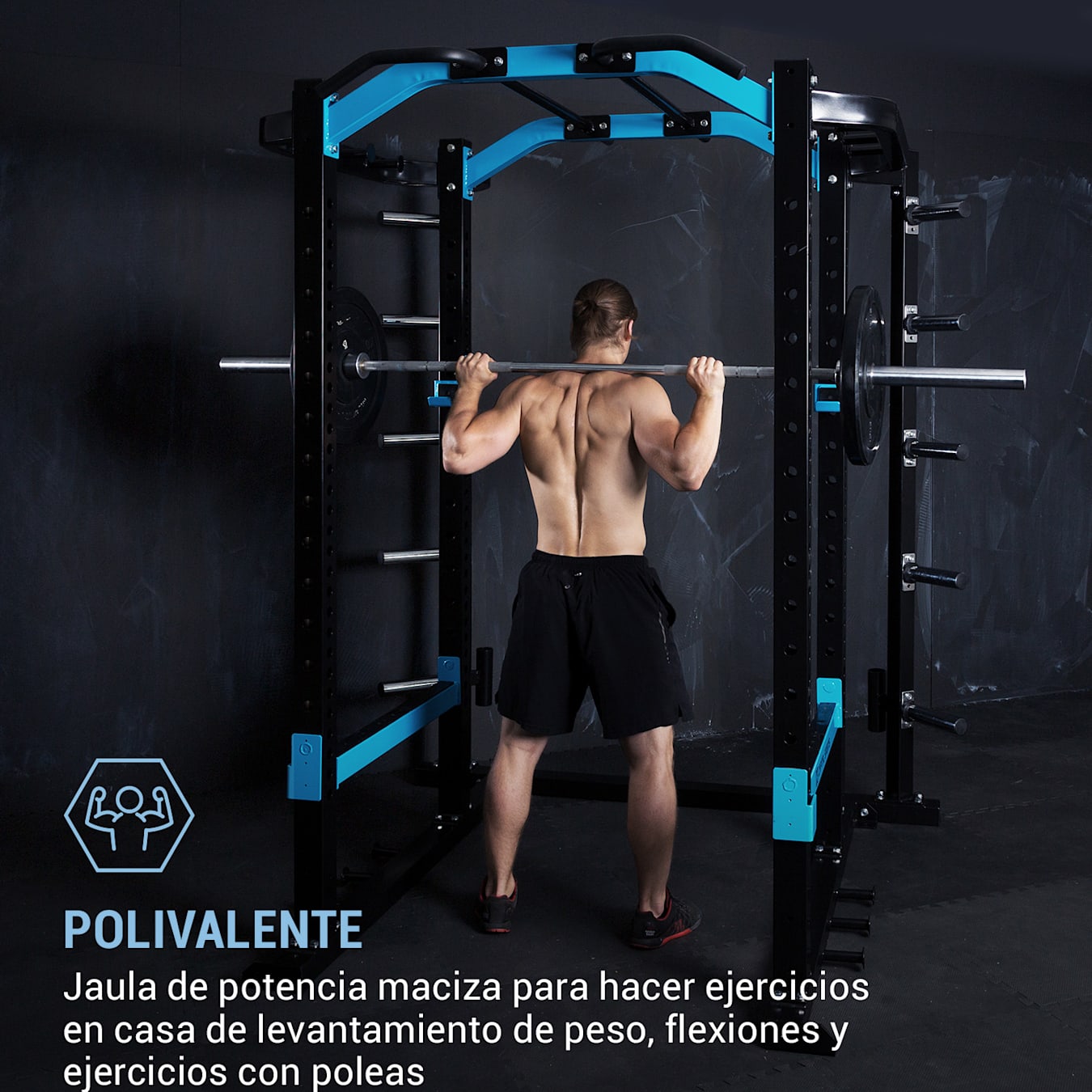 Soporte para Barra de Pesas Estante Ajustable - Jaulas de musculación y  racks de musculación