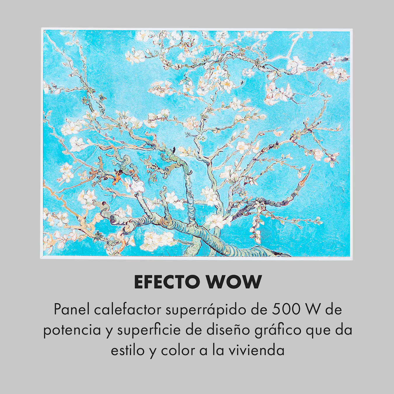 Klarstein Wonderwall Air Art Smart Panel calefactor infrarrojo 80x60cm 500W  Noche estrellada 80 x 60 cm / Diseño: Noche estrellada