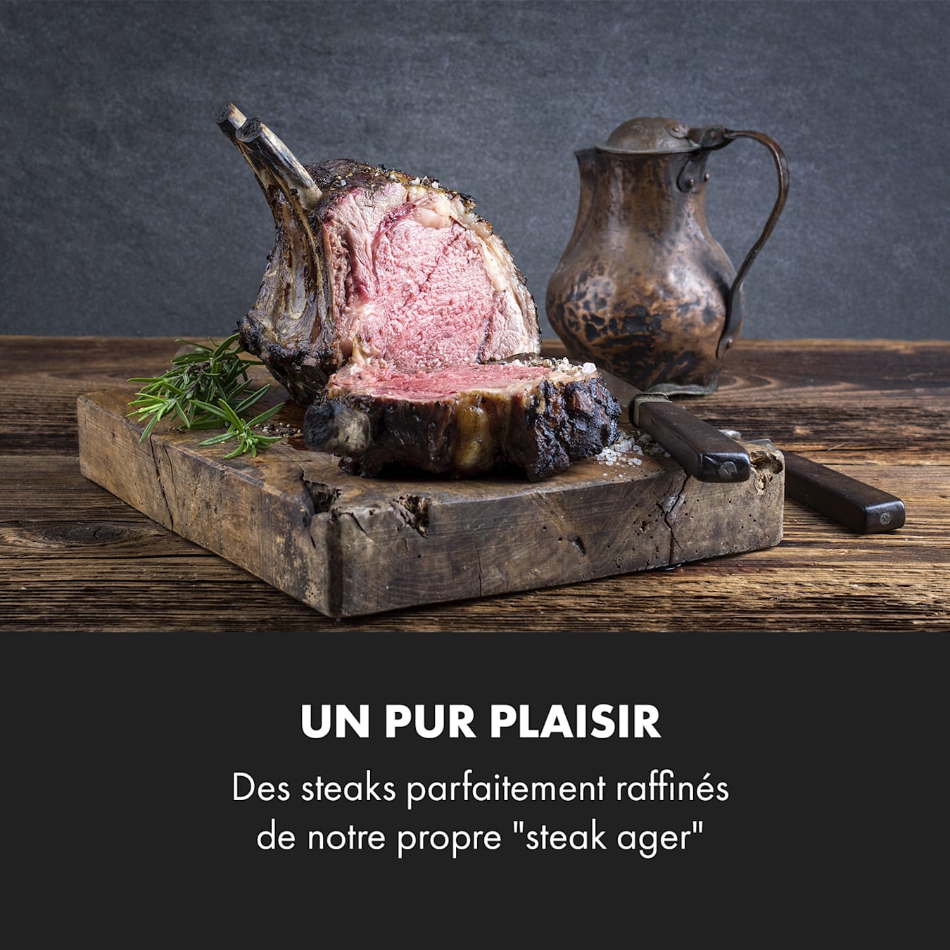 Cave de maturation - Klarstein Steakhouse Pro 98 Onyx - pour viande - 1  zone - 98 L - 1-25°C - Touch Panorama - Cdiscount Electroménager